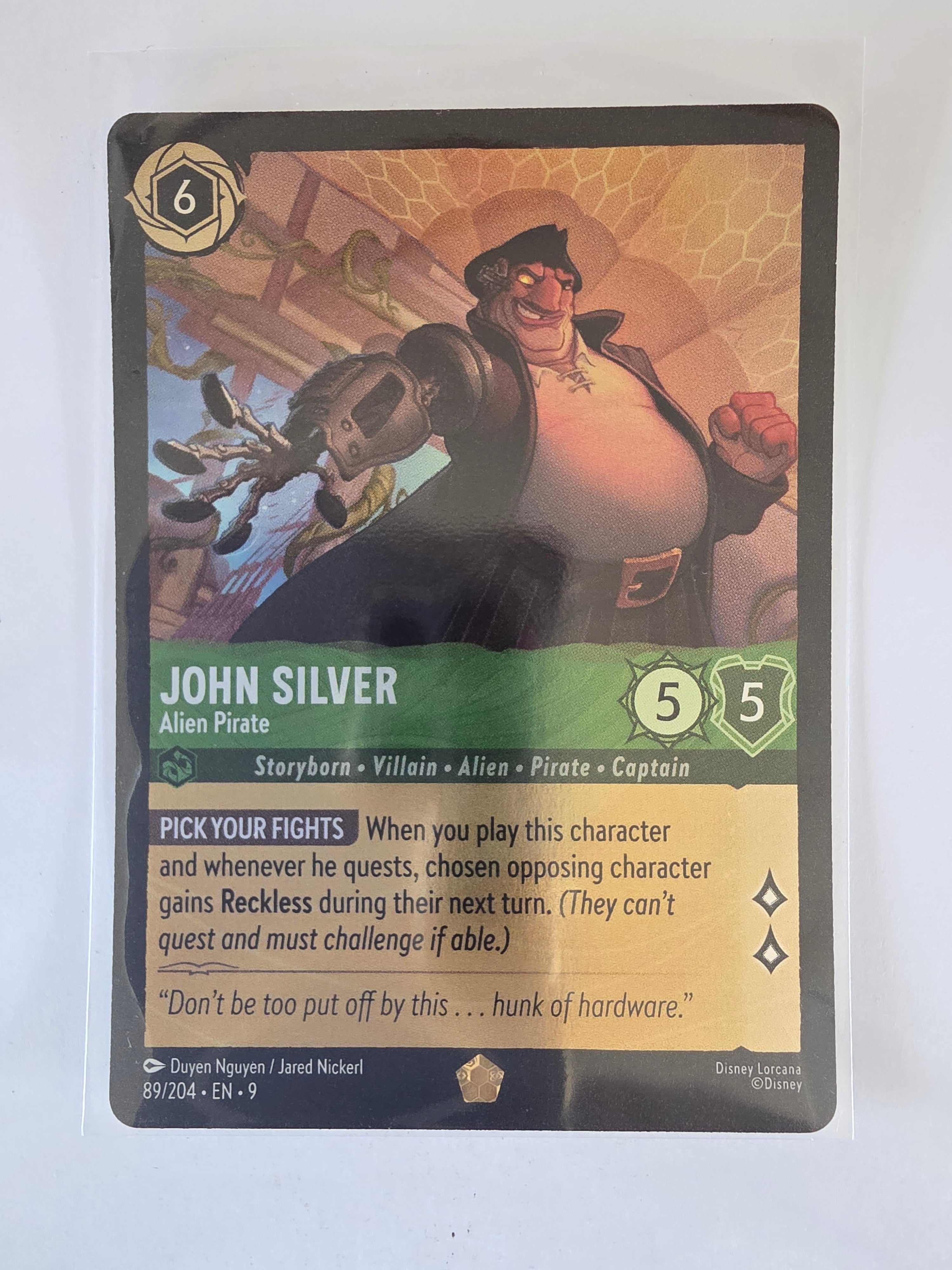 Disney Lorcana | Fabled |89/204 |COLDFOIL |John Silver - Alien Pirate |Legendary