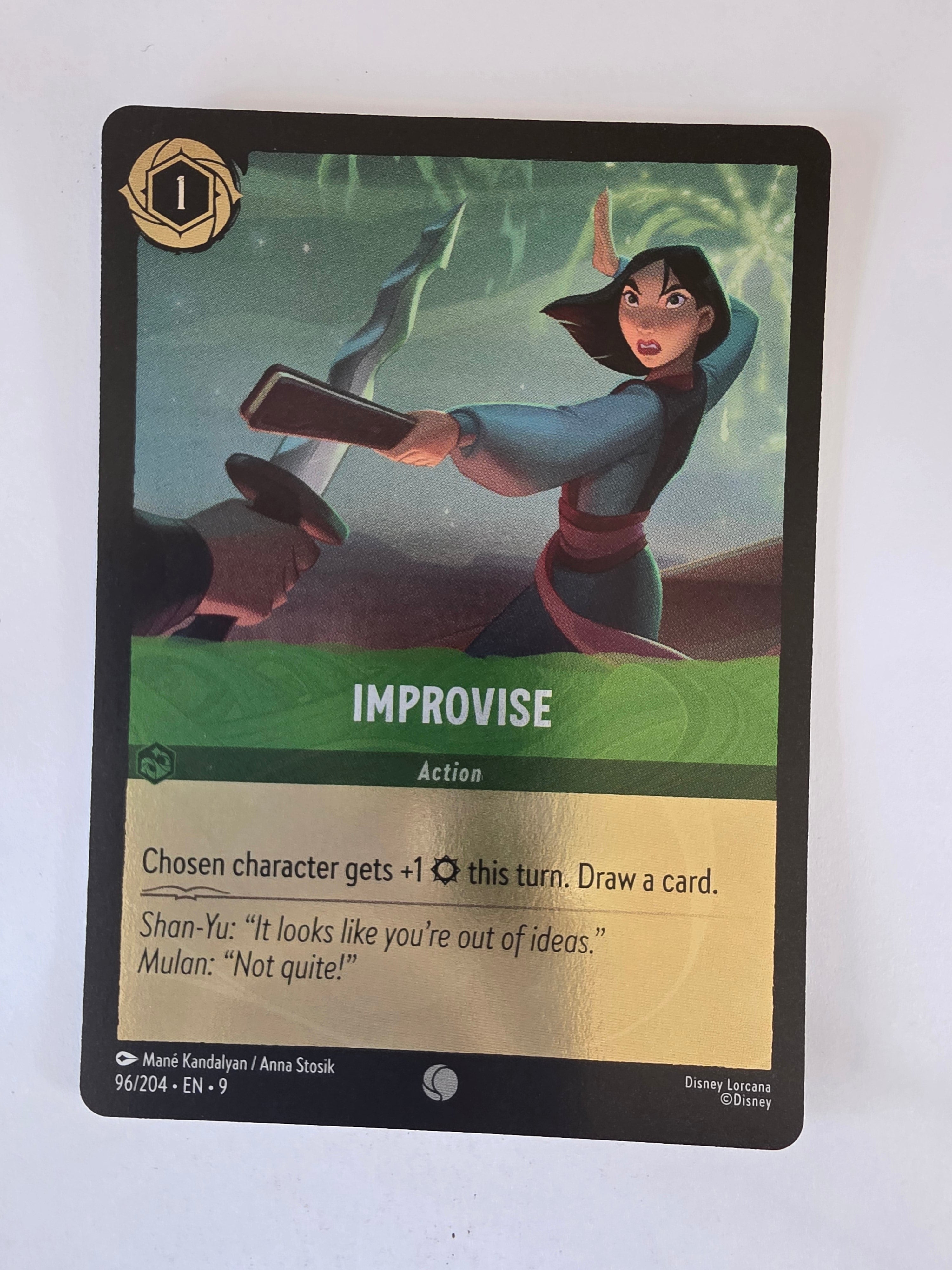Disney Lorcana | Fabled | 96/204 | COLDFOIL | Improvise | Common