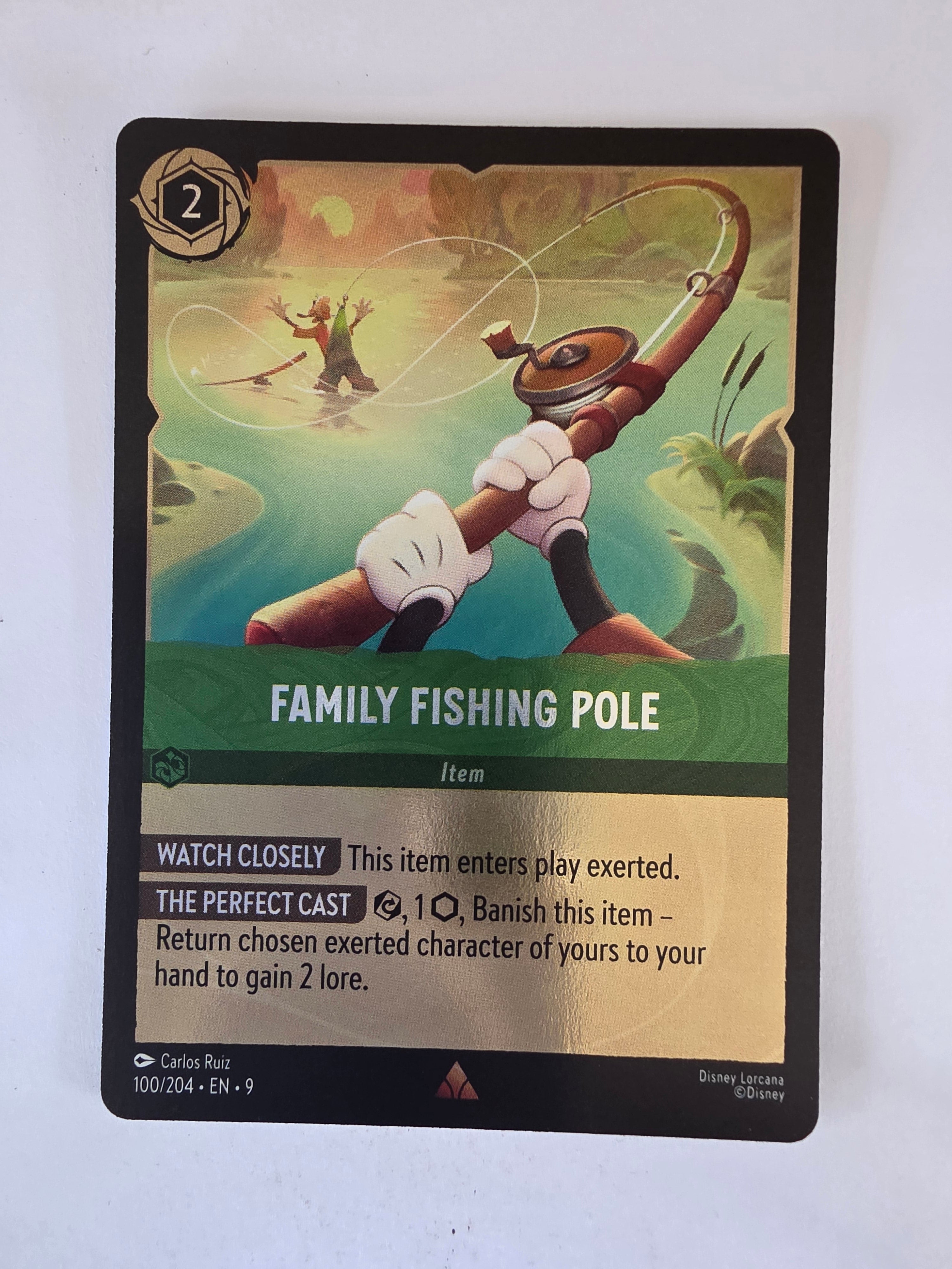 Disney Lorcana | Fabled | 100/204 | COLDFOIL | Family Fishing Pole | Rare