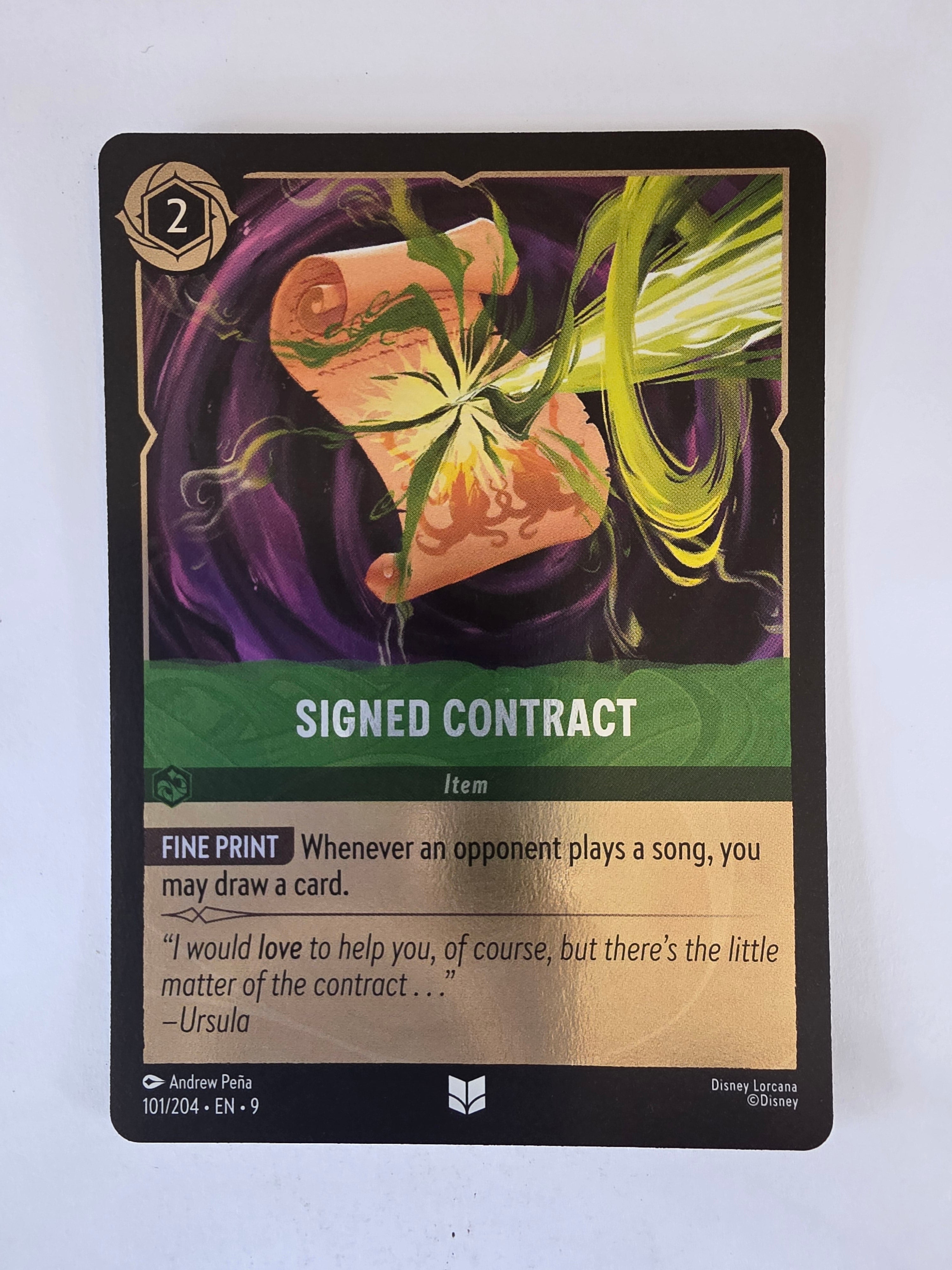Disney Lorcana | Fabled | 101/204 | COLDFOIL | Signed Contract | Uncommon
