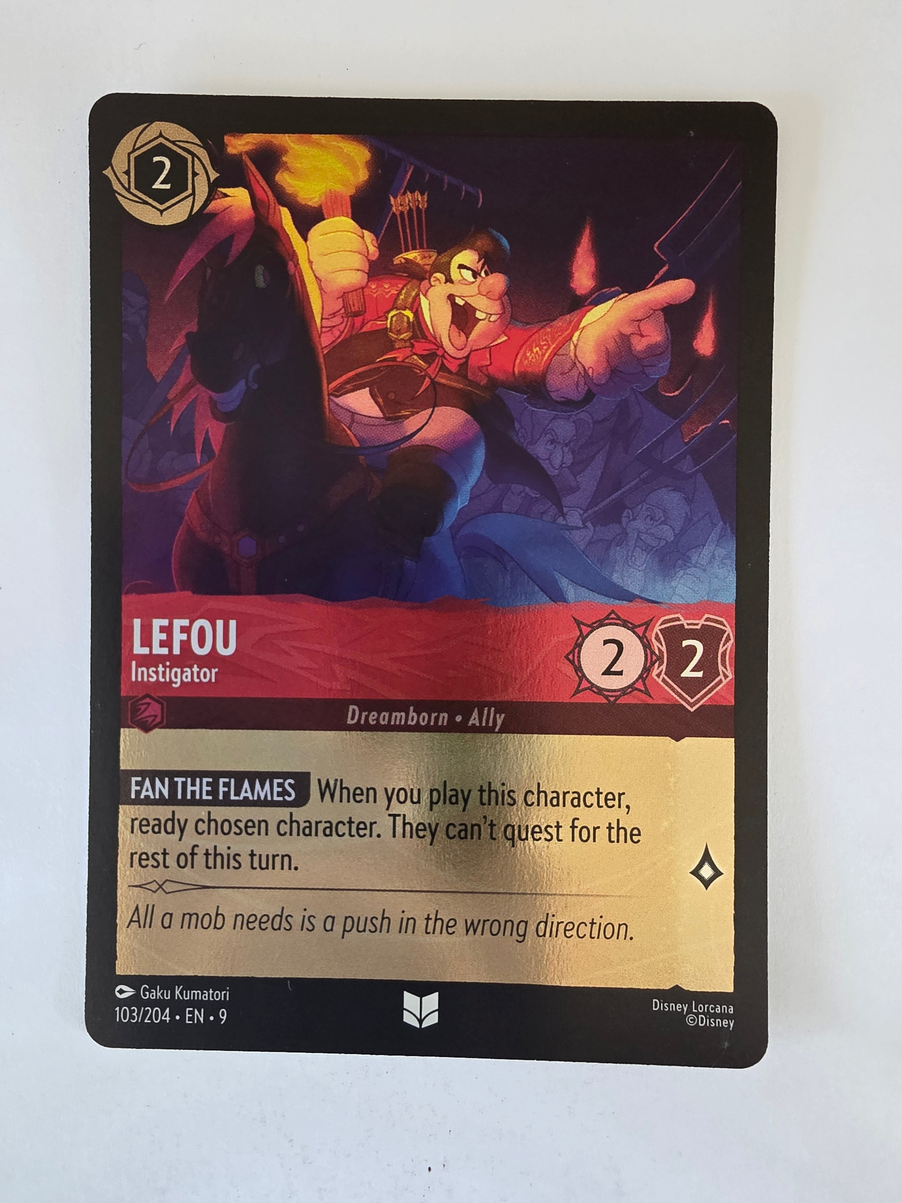 Disney Lorcana | Fabled | 103/204 | COLDFOIL | LeFou - Instigator | Rare