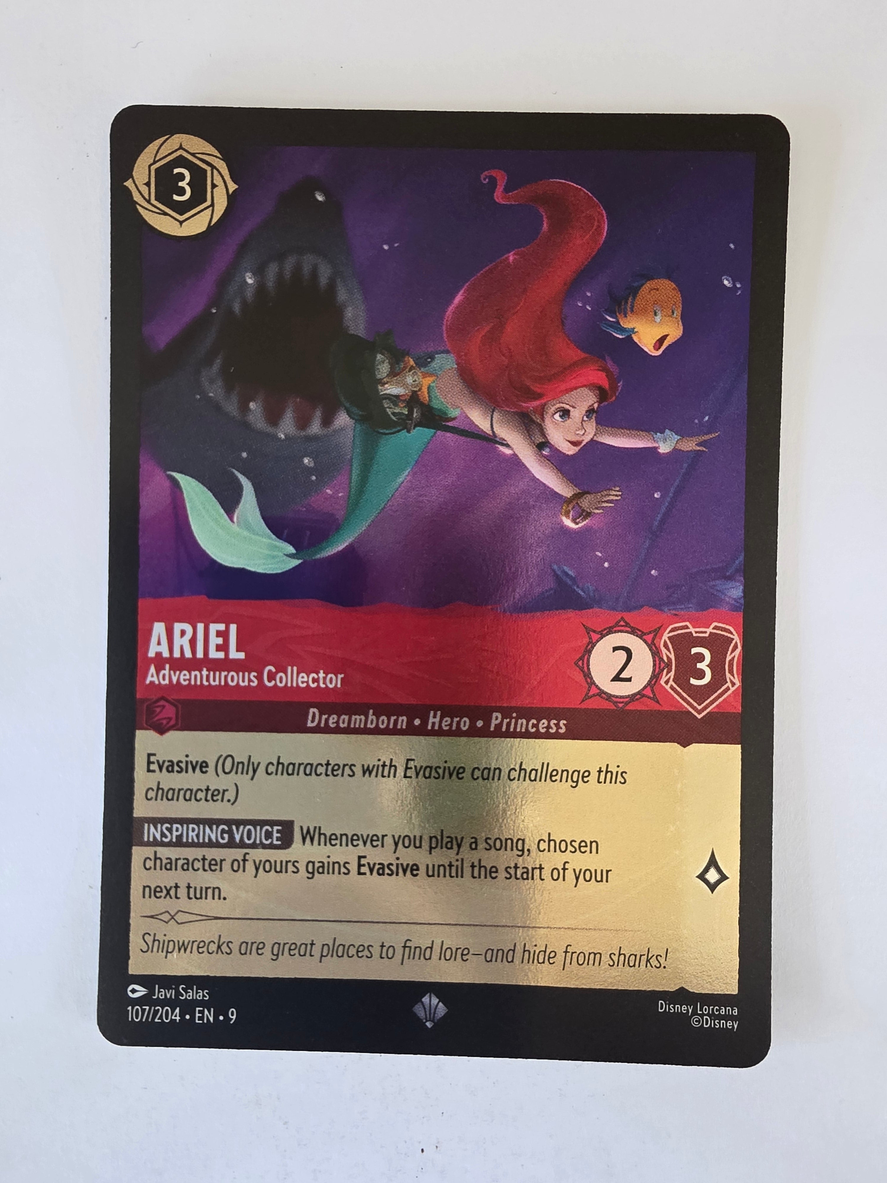 Disney Lorcana|Fabled|107/204|COLDFOIL| Ariel-Adventurous Collector|Super Rare