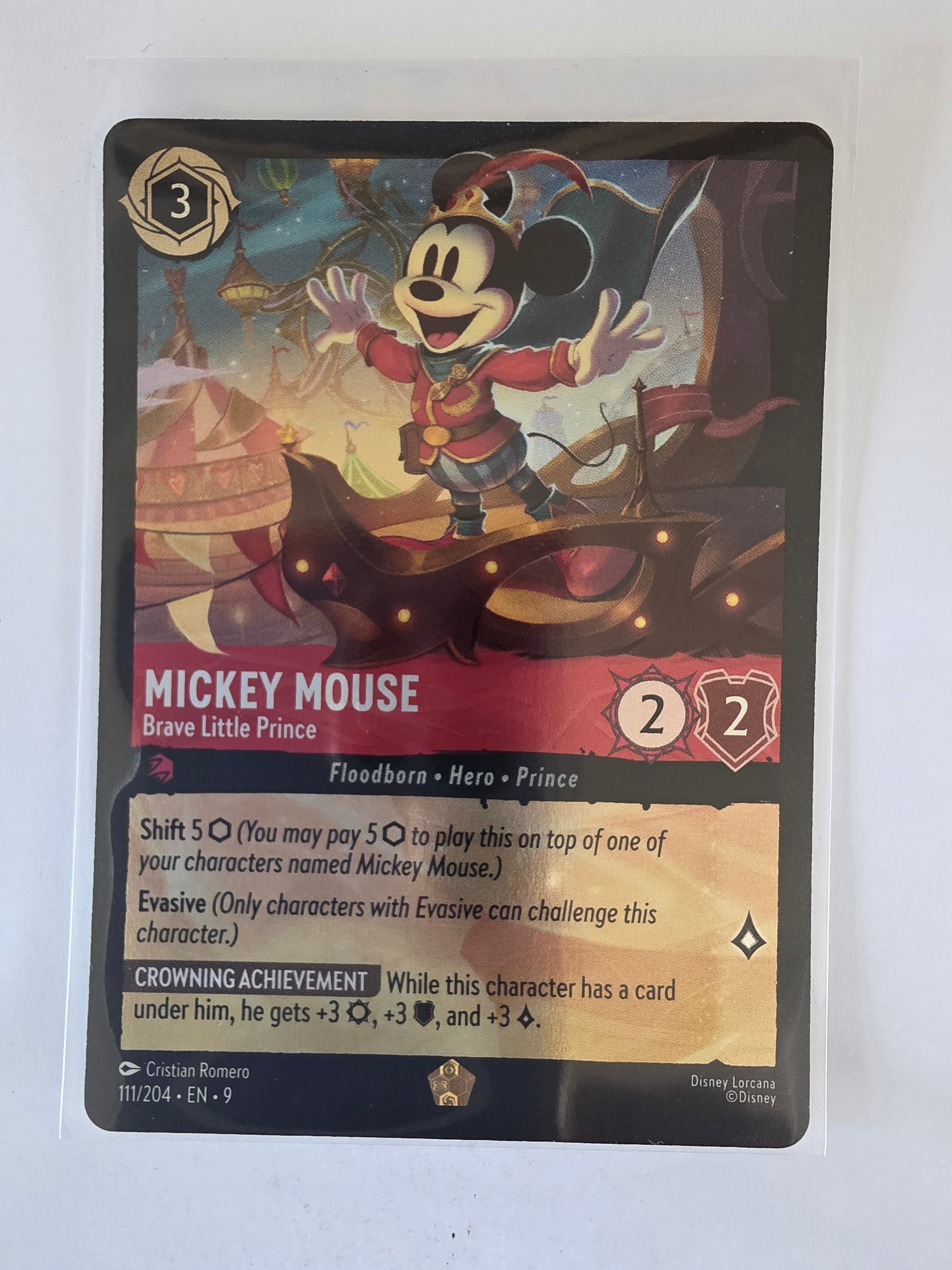 Lorcana |Fabled 111/204 |COLDFOIL |Mickey Mouse - Brave Little Prince |Legendary