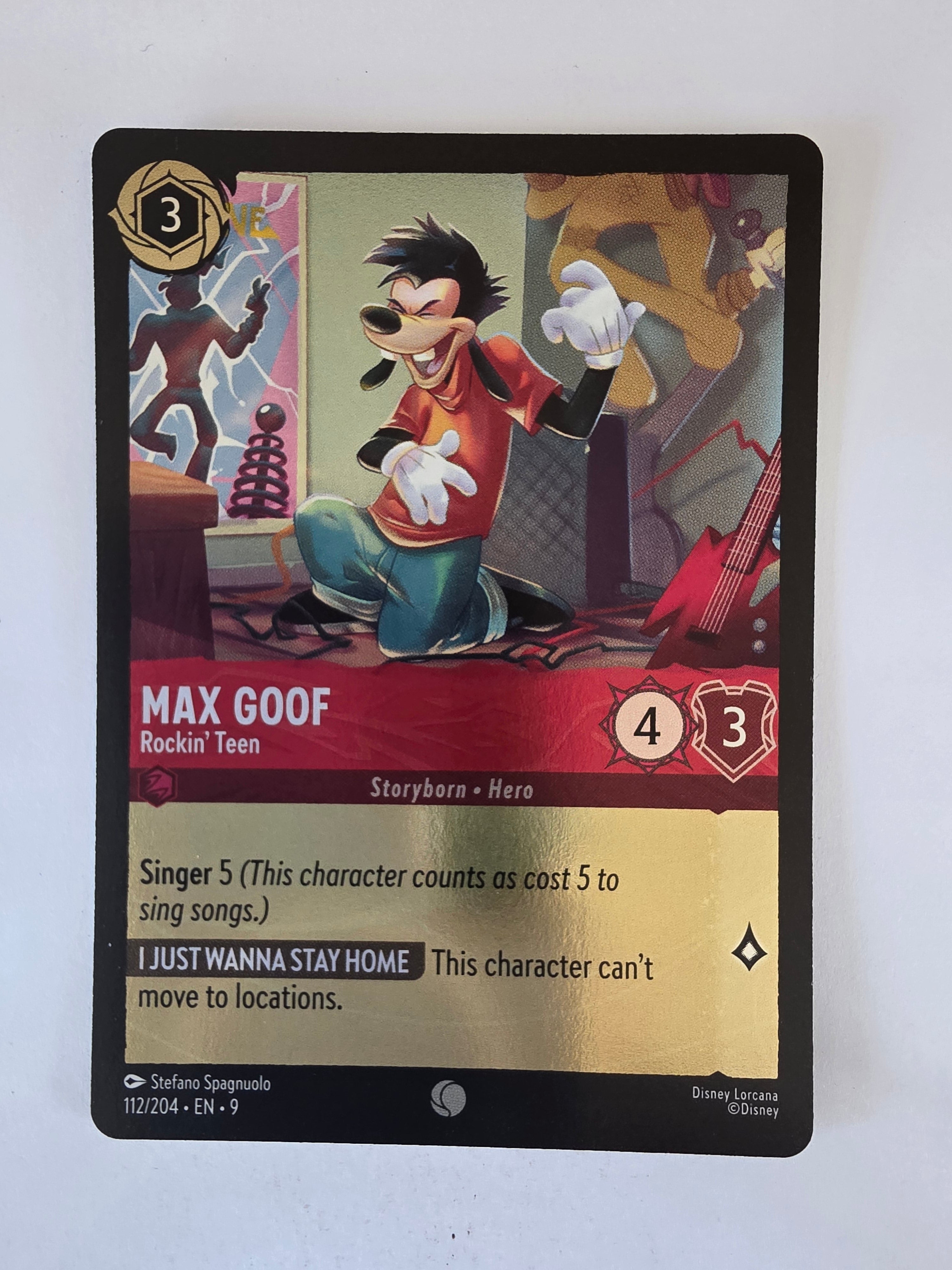 Disney Lorcana | Fabled | 112/204 | COLDFOIL | Max Goof - Rockin' Teen | Common
