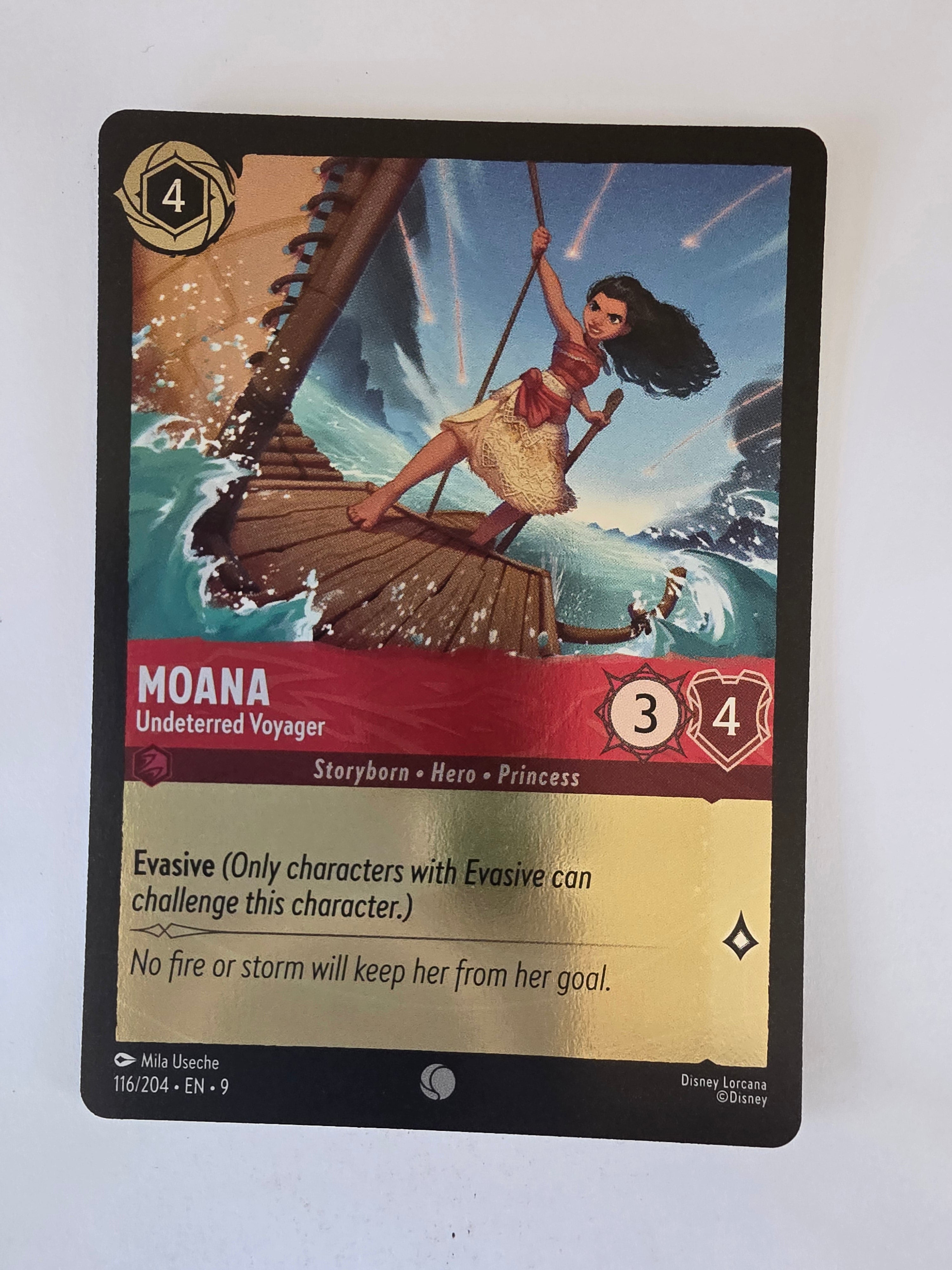 Disney Lorcana | Fabled | 116/204 |COLDFOIL |Moana - Undeterred Voyager | Common