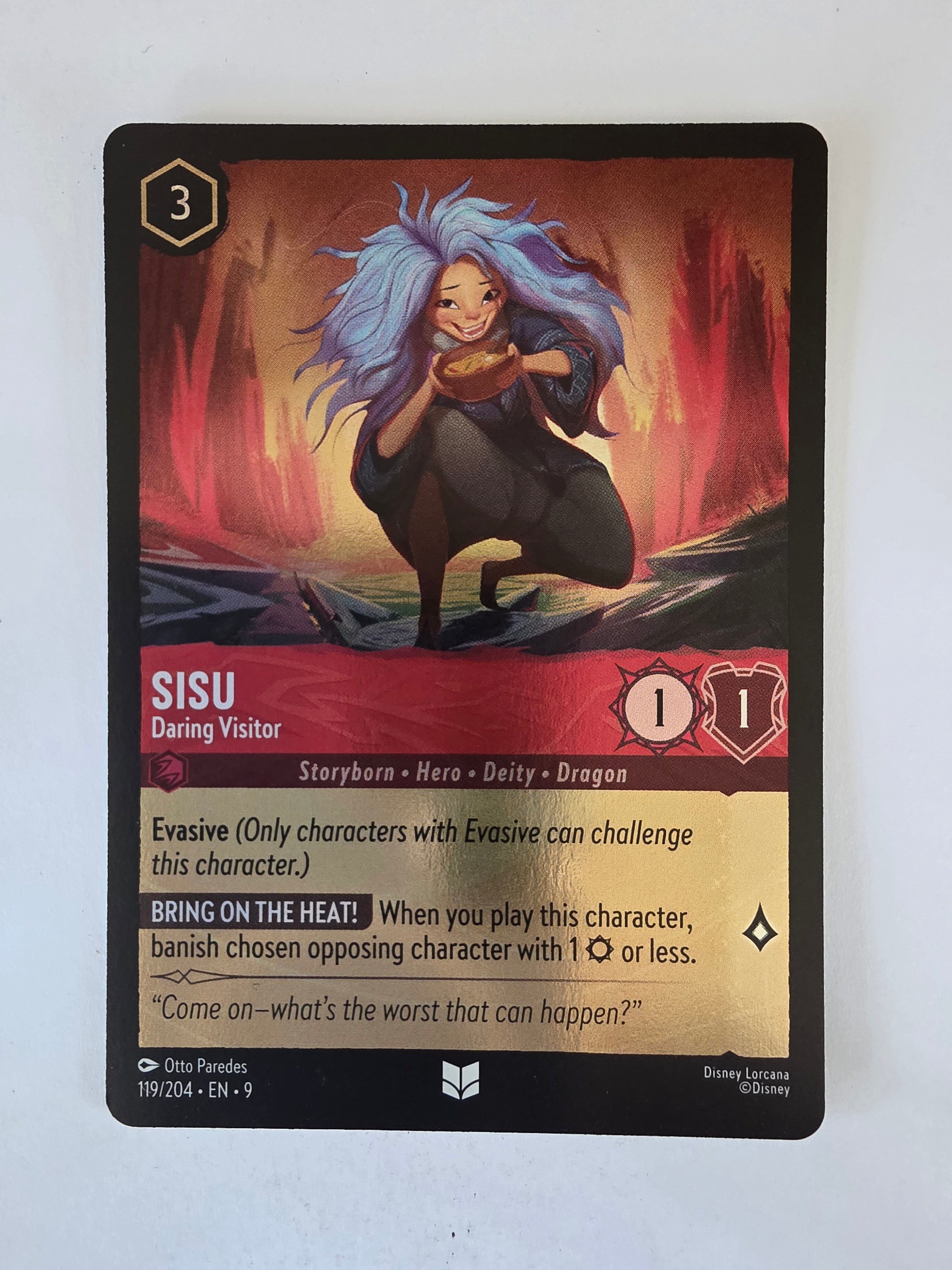 Disney Lorcana | Fabled | 119/204 | COLDFOIL | Sisu - Daring Visitor | Uncommon
