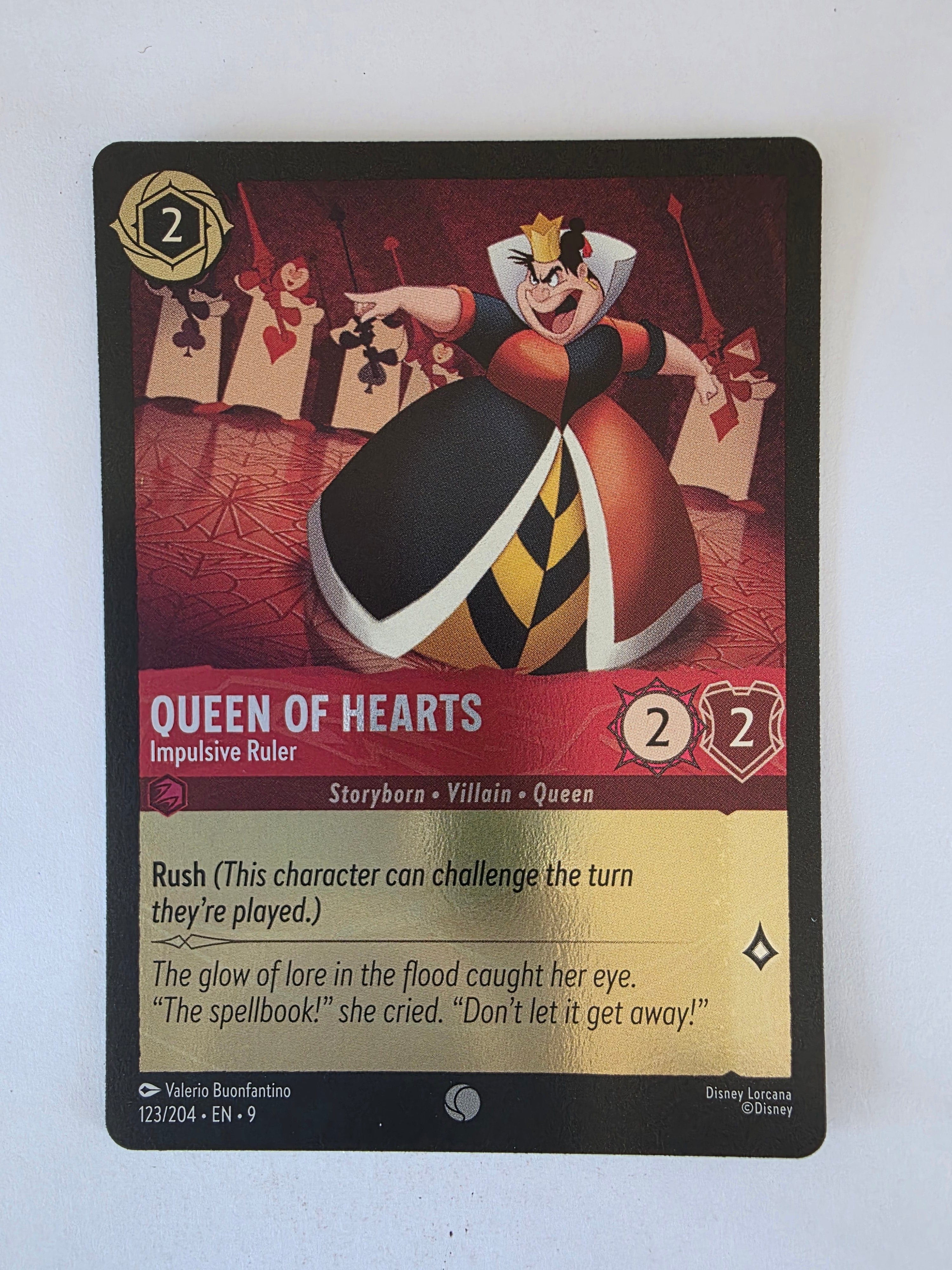 Lorcana | Fabled | 123/204 | COLDFOIL |Queen of Hearts - Impulsive Ruler |Common