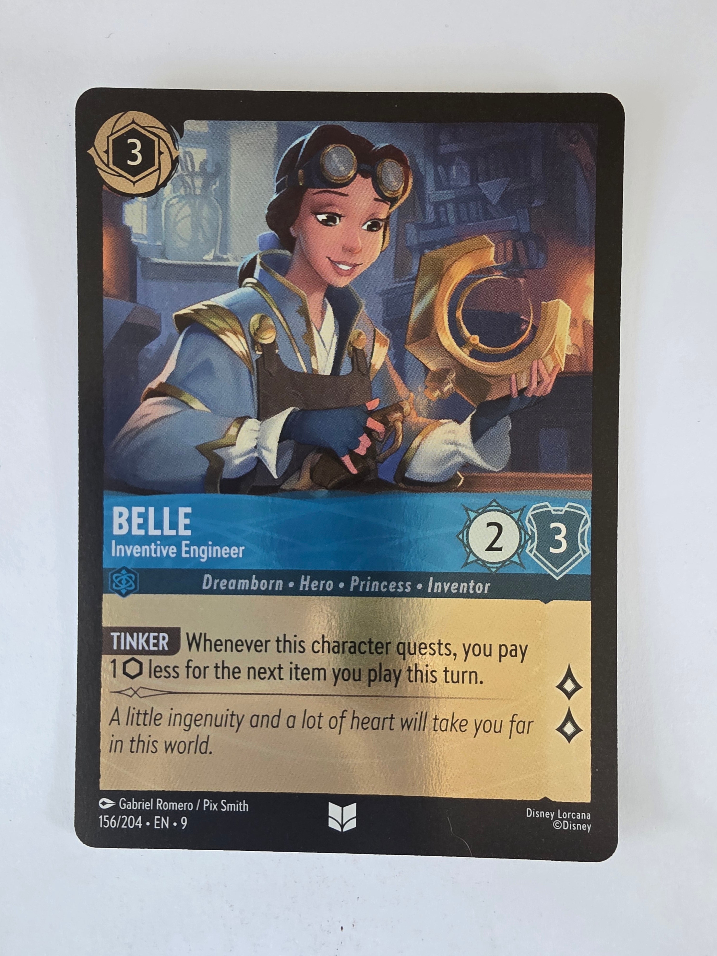 Disney Lorcana | Fabled |156/204 |COLDFOIL |Belle - Inventive Engineer |Uncommon