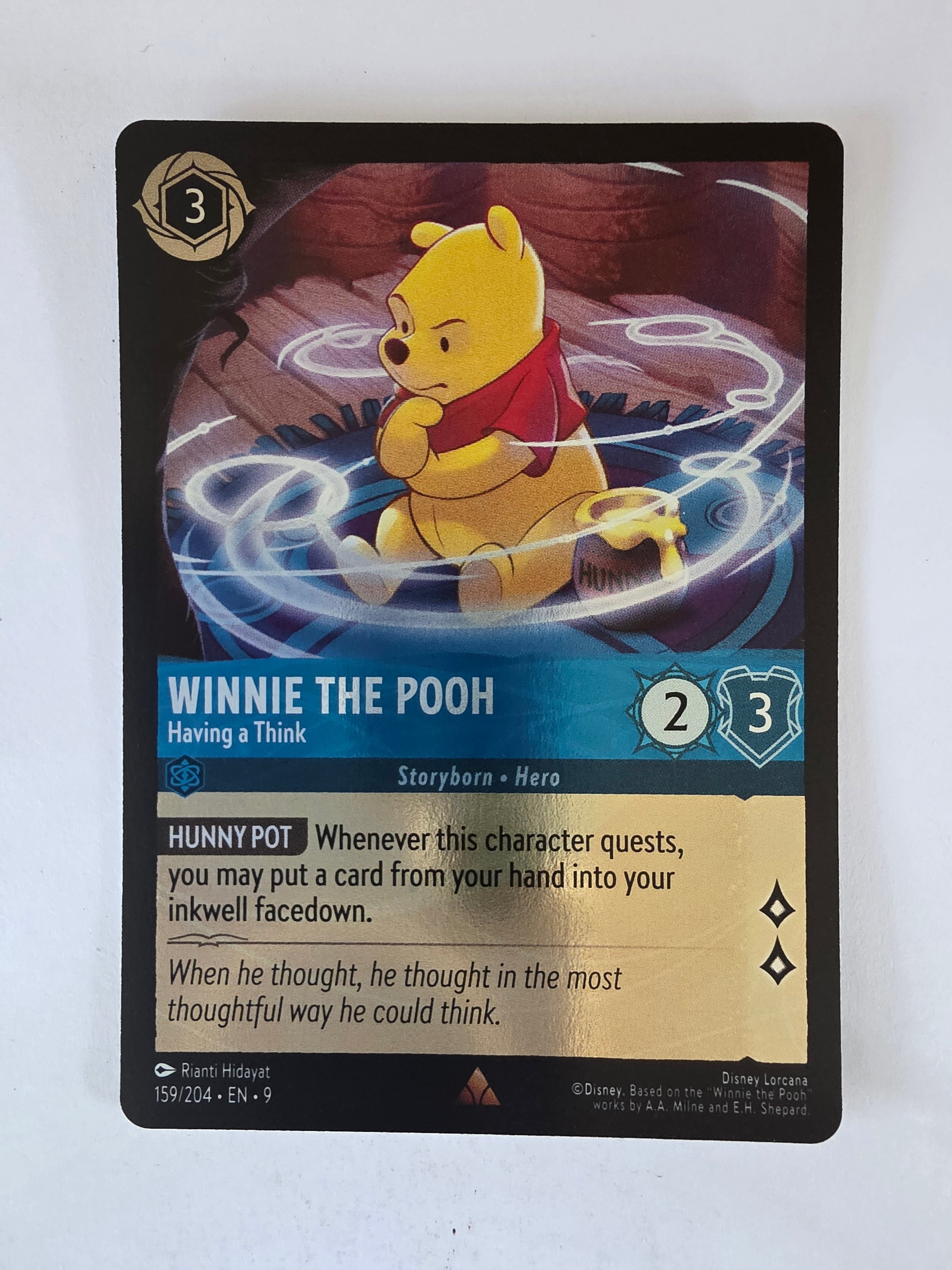 Lorcana | Fabled | 159/204 | COLDFOIL | Winnie the Pooh - Having A Think | Rare