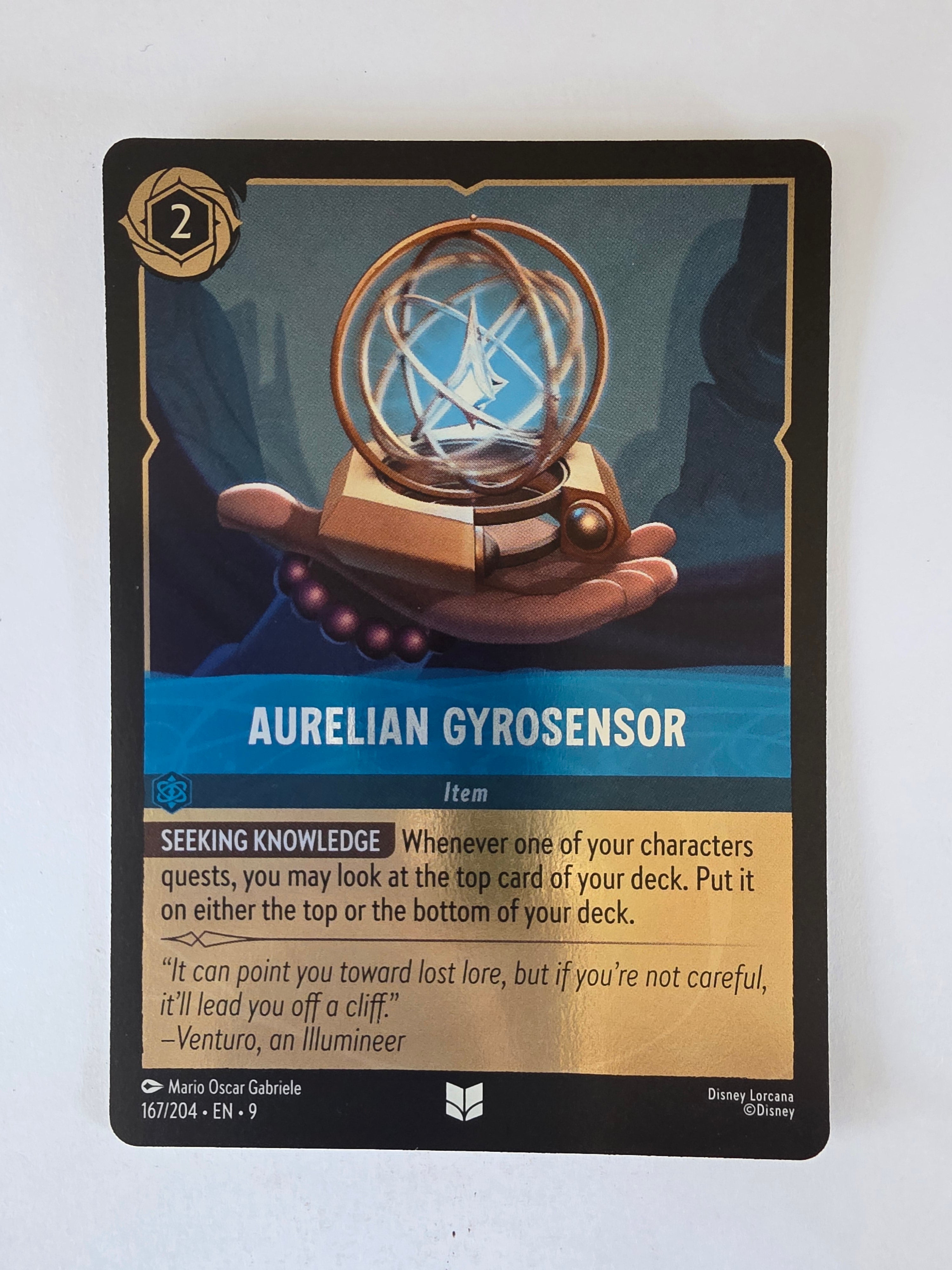 Disney Lorcana | Fabled | 167/204 | COLDFOIL | Aurelian Gyrosensor | Super Rare