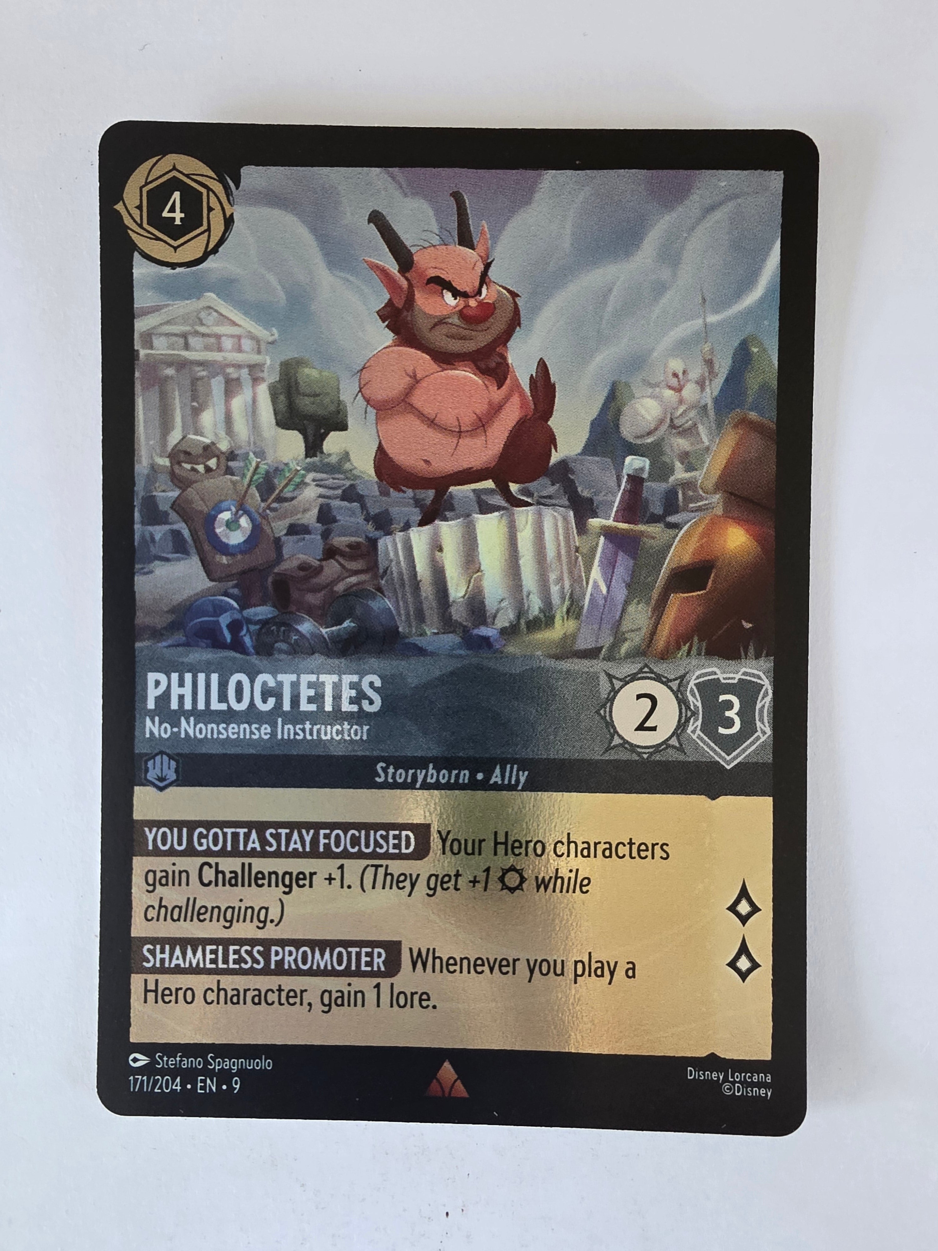 Lorcana |Fabled |171/204 |COLDFOIL | Philoctetes - No-Nonsense Instructor | Rare