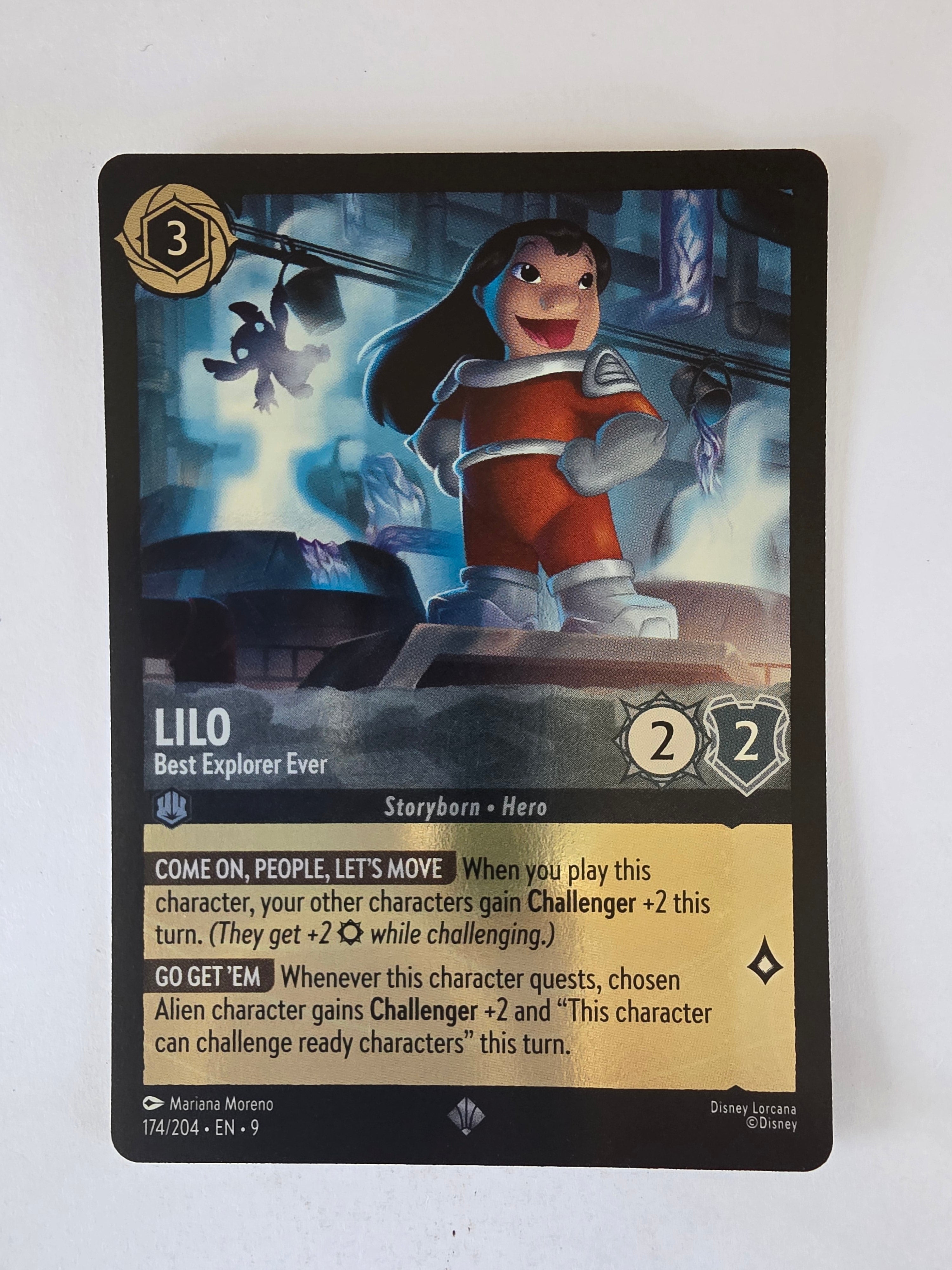 Disney Lorcana |Fabled |174/204 |COLDFOIL |Lilo - Best Explorer Ever |Super Rare