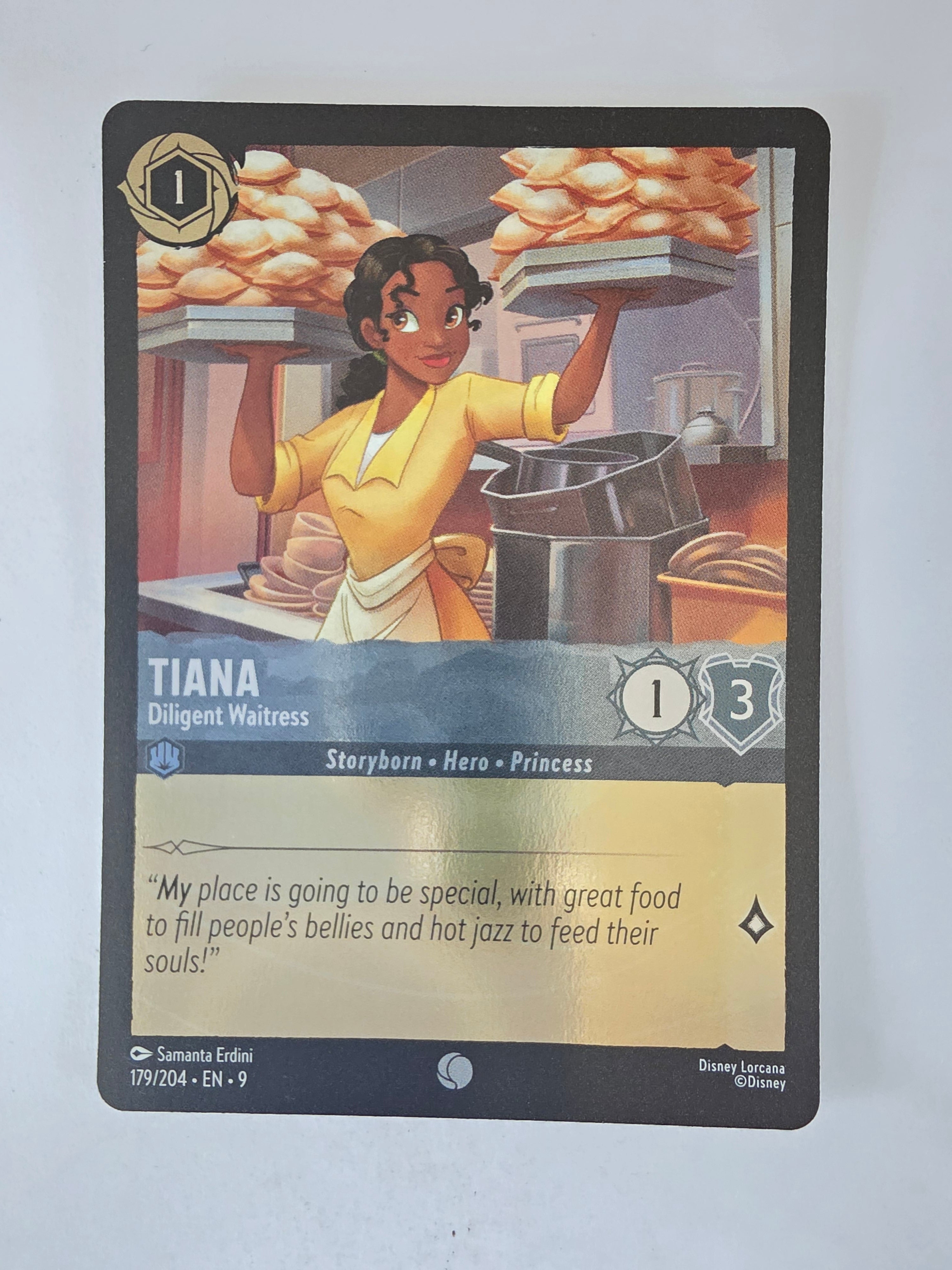Disney Lorcana | Fabled | 179/204 | COLDFOIL |Tiana - Diligent Waitress | Common