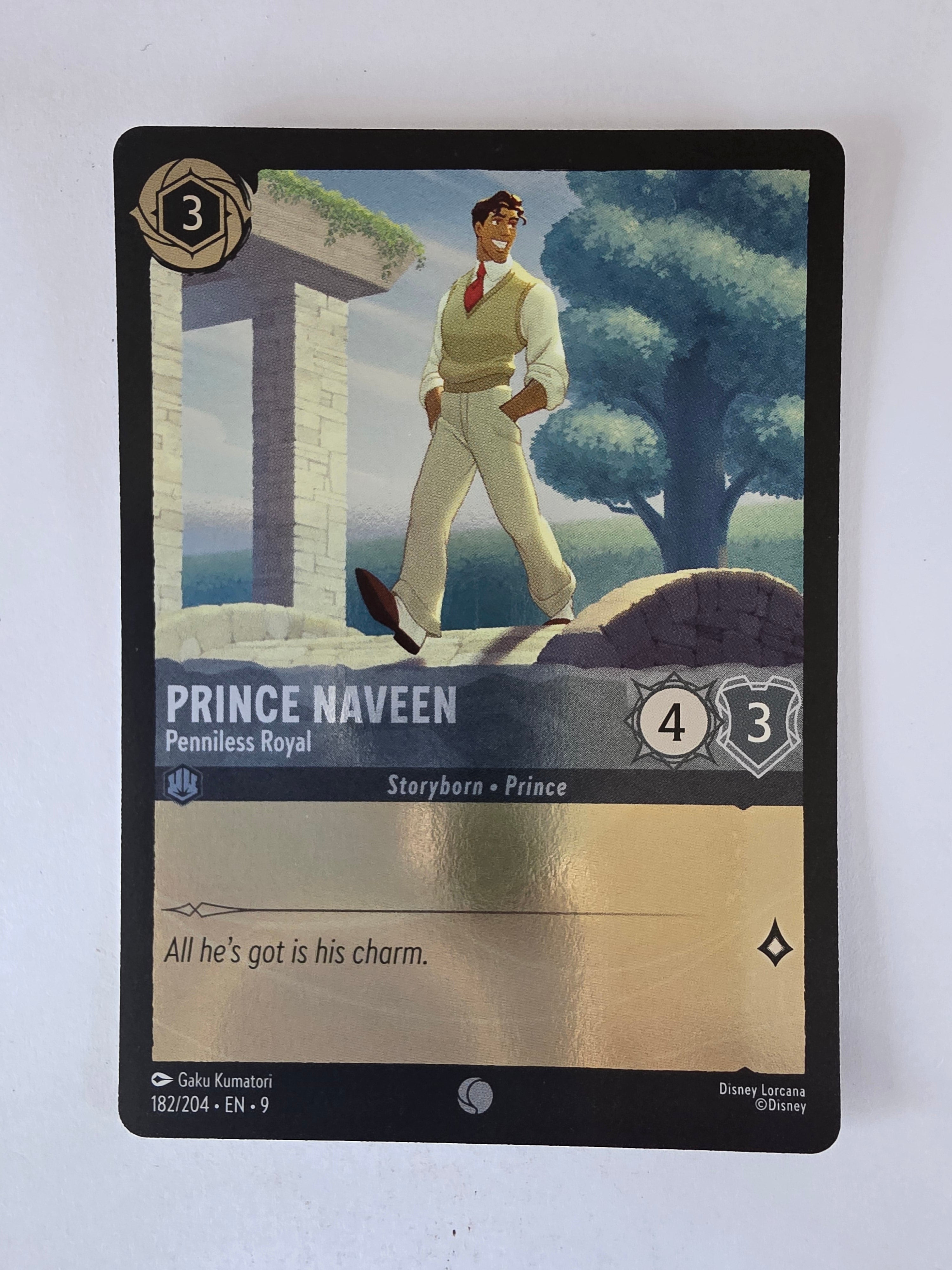 Lorcana |Fabled | 182/204 | COLDFOIL | Prince Naveen - Penniless Royal | Common