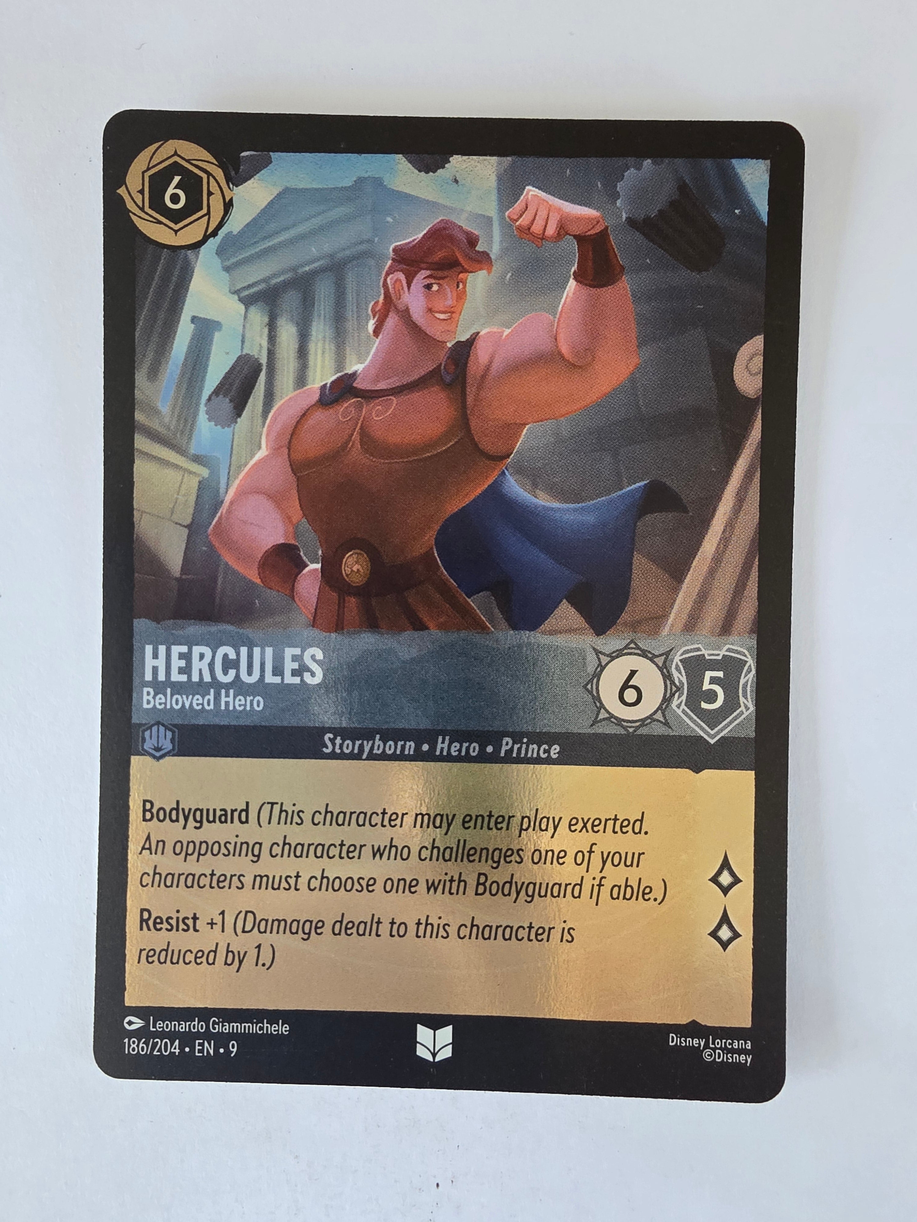 Disney Lorcana | Fabled | 186/204 | COLDFOIL |Hercules - Beloved Hero | Uncommon