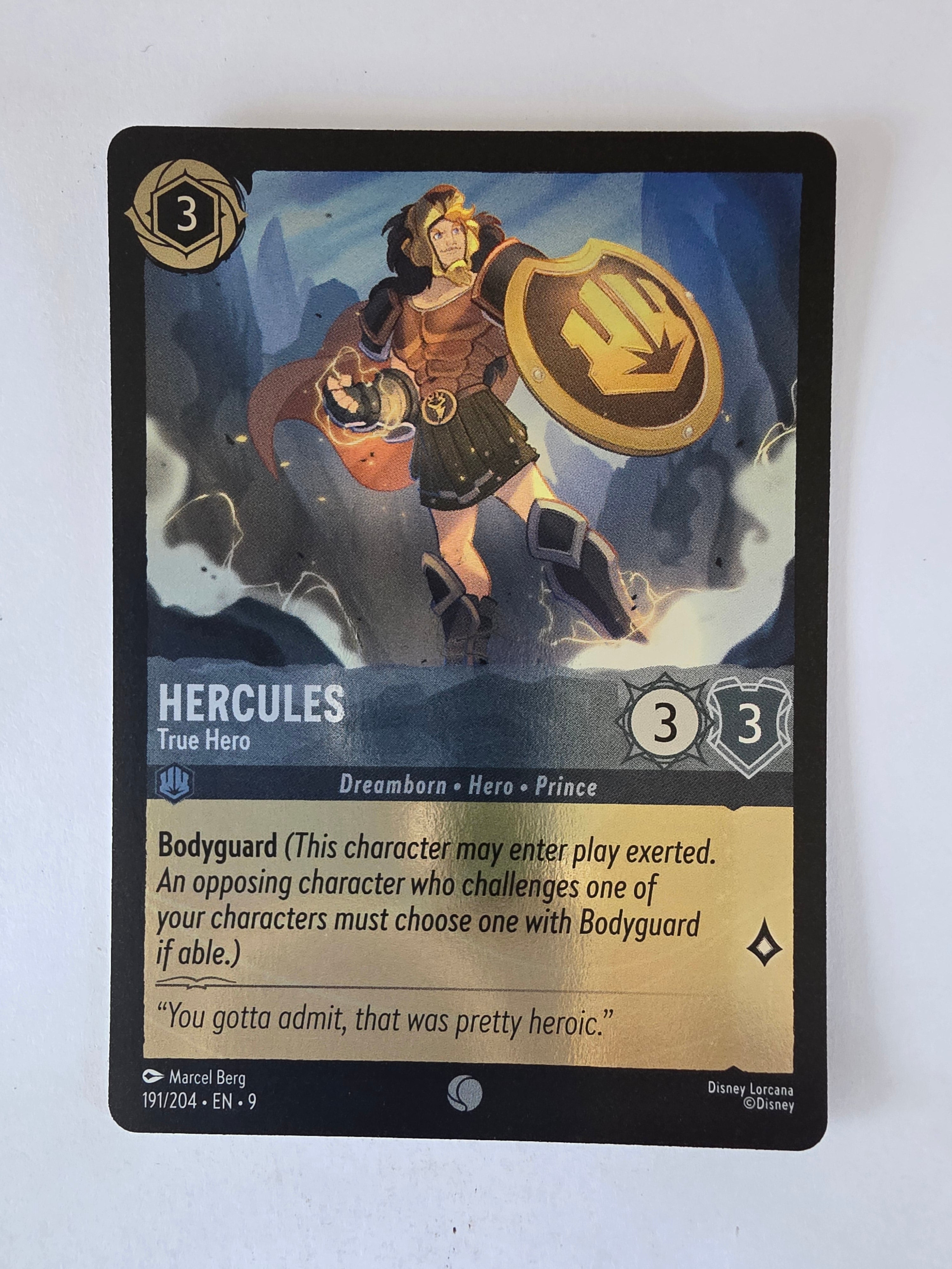 Disney Lorcana | Fabled | 191/204 | COLDFOIL | Hercules - True Hero | Common