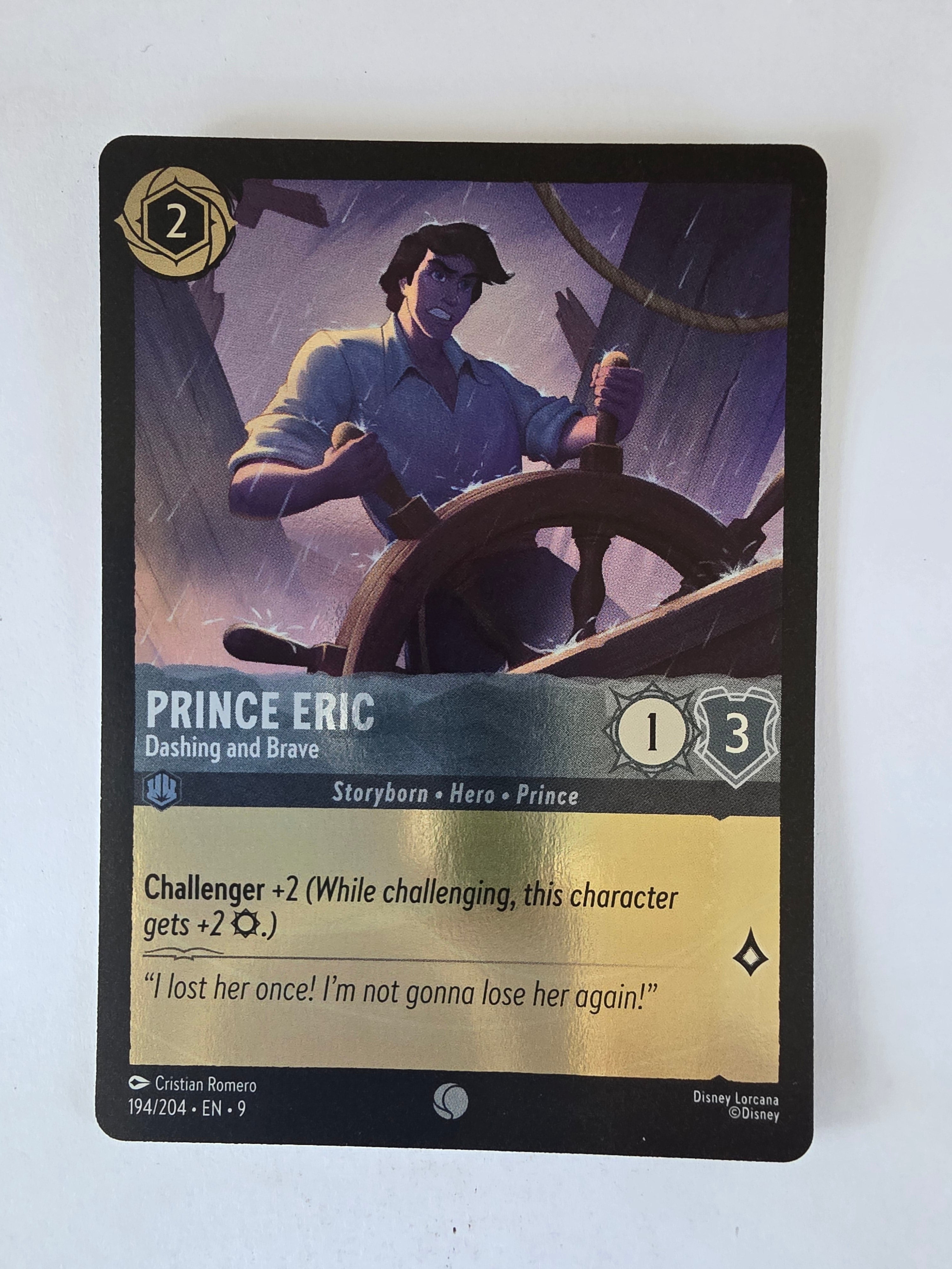 Lorcana | Fabled | 194/204 | COLDFOIL | Prince Eric - Dashing and Brave | Common