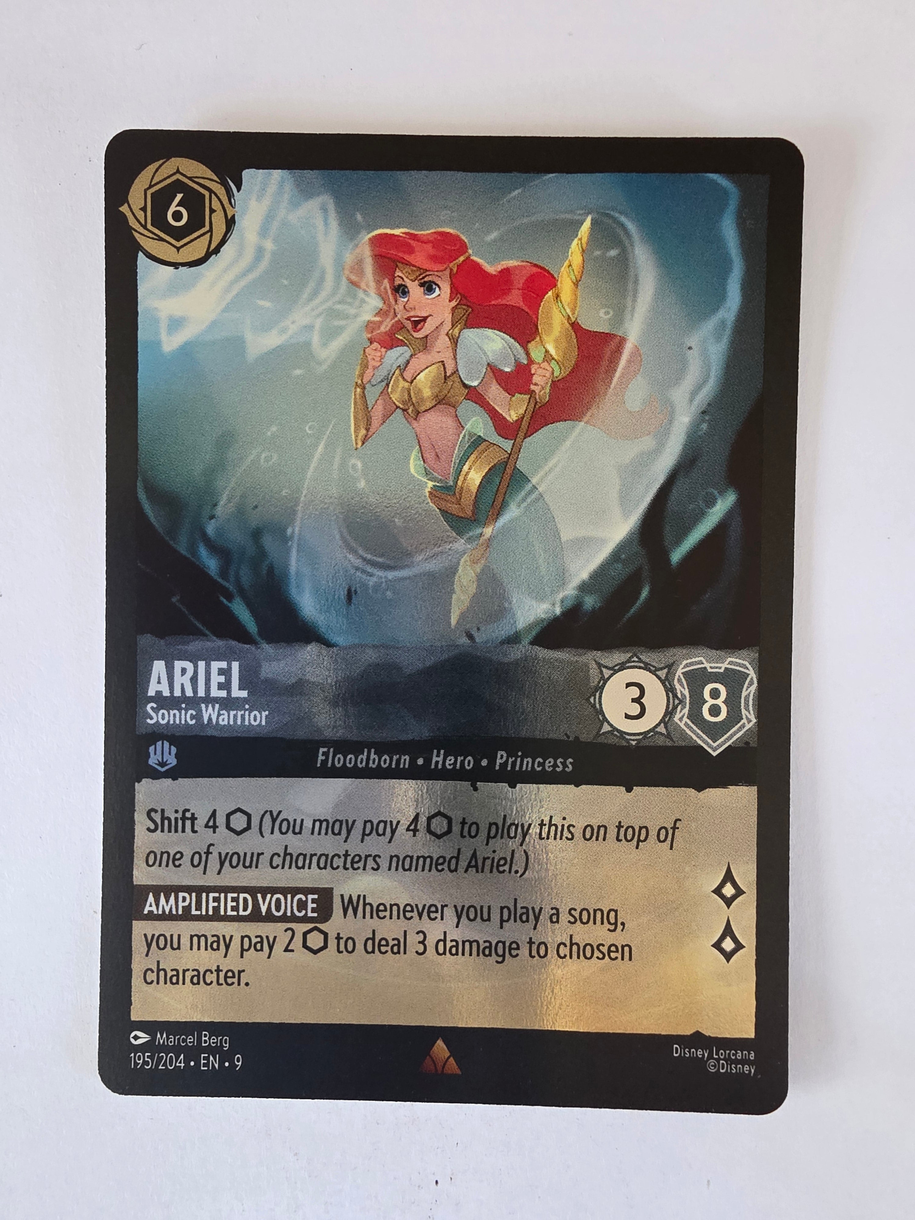 Disney Lorcana | Fabled | 195/204 | COLDFOIL | Ariel - Sonic Warrior | Rare