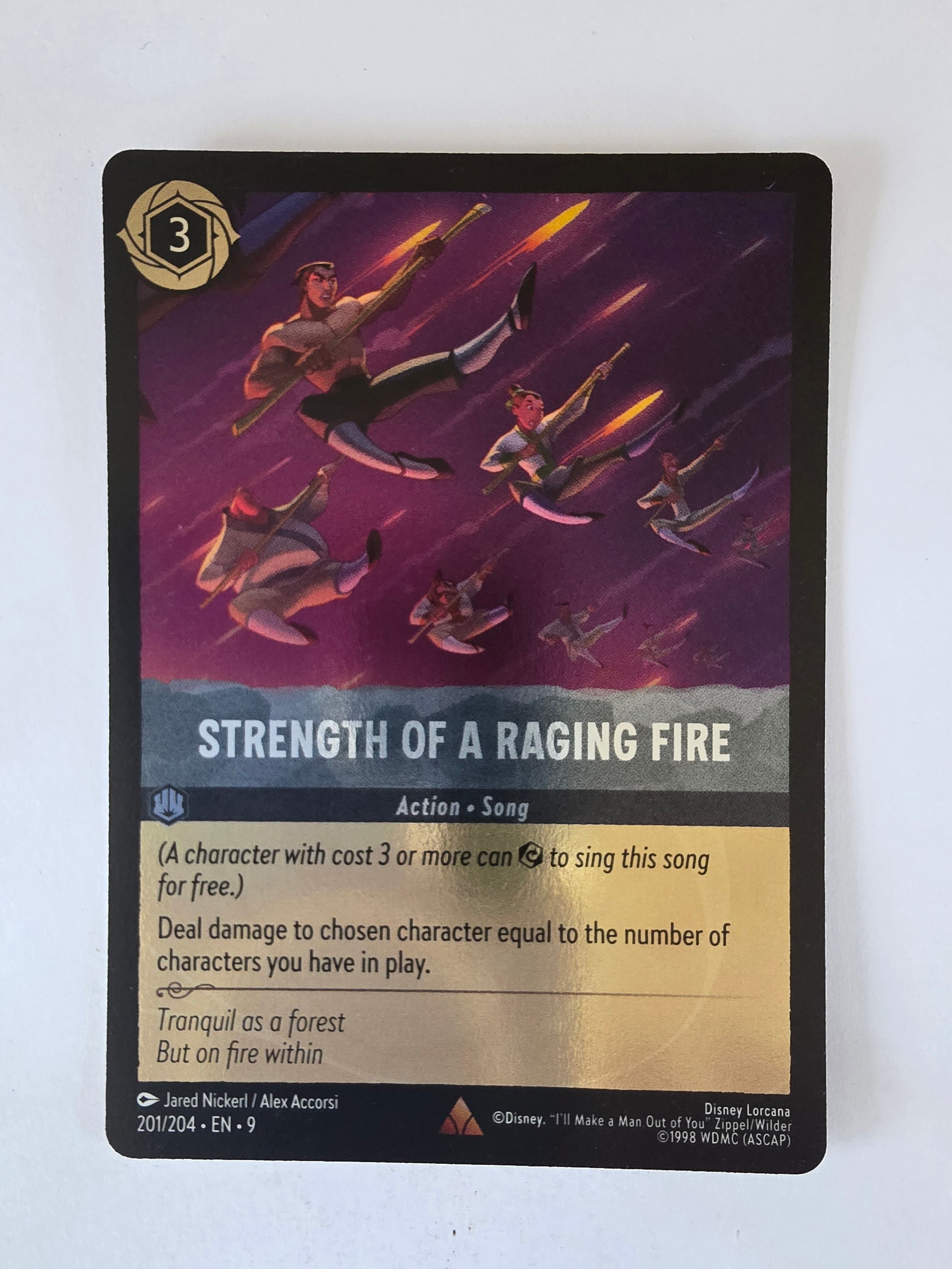 Disney Lorcana | Fabled | 201/204 | COLDFOIL | Strength of a Raging Fire | Rare