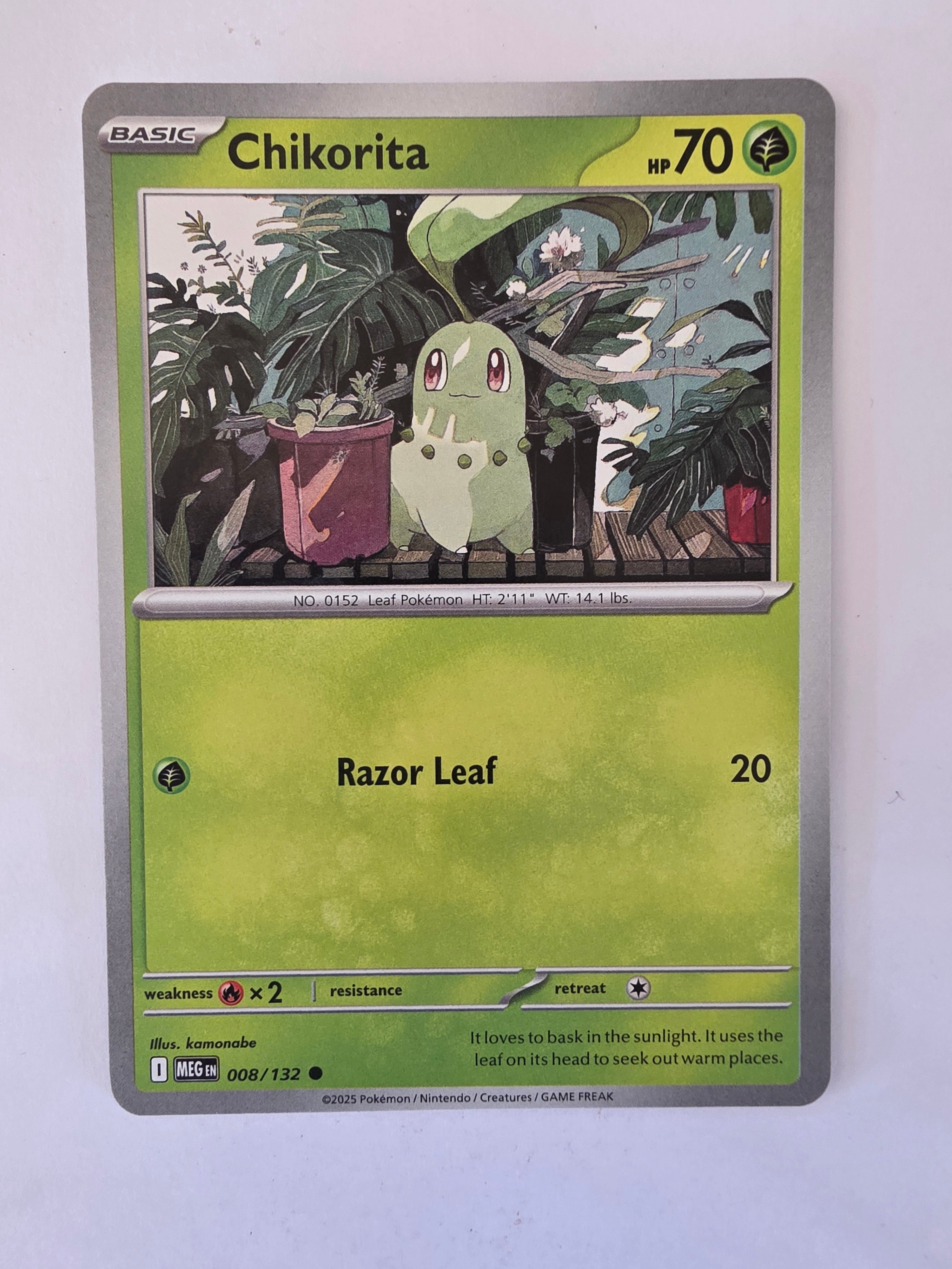 Pokemon TCG Mega Evolutions | #008/132 | Chikorita | Common