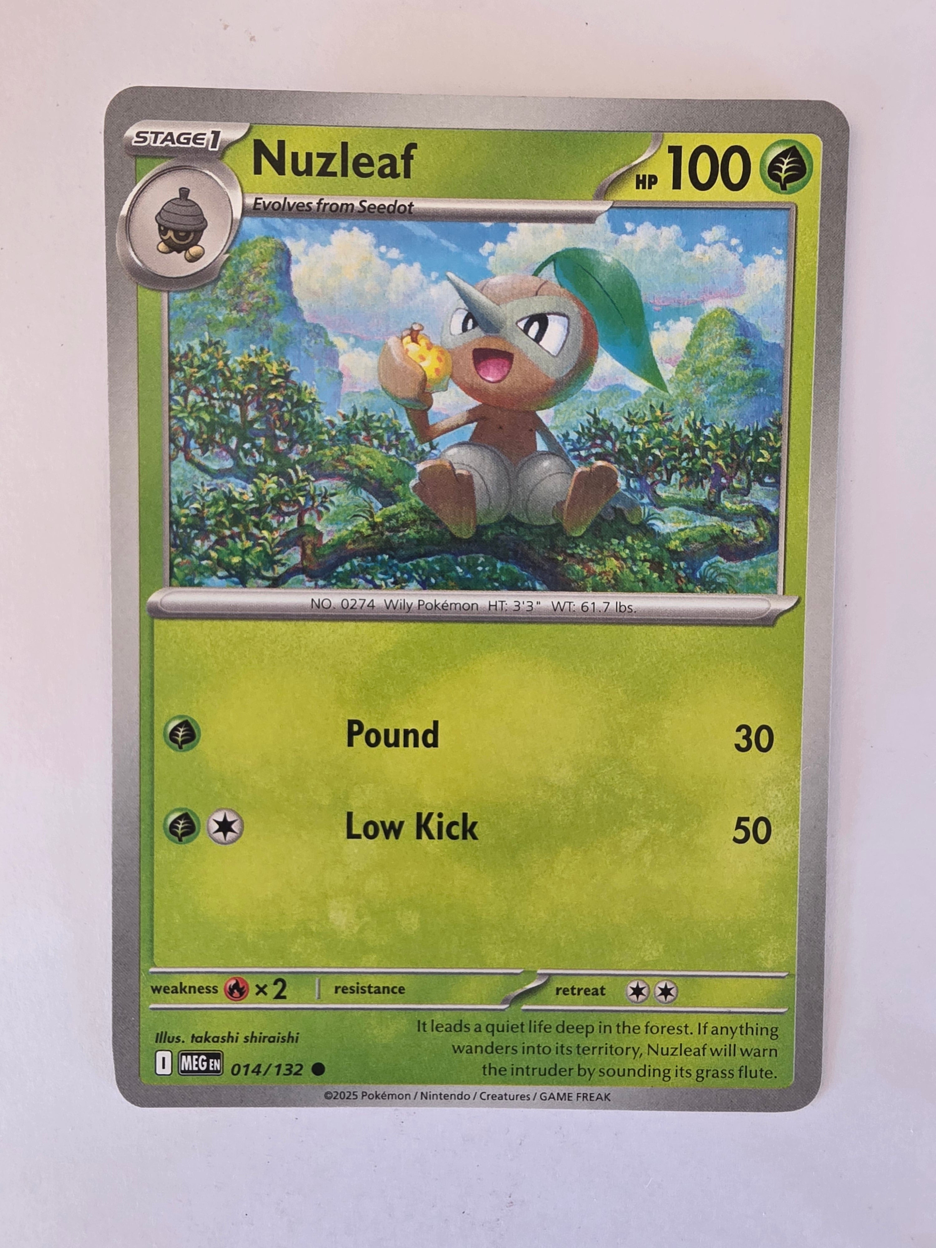 Pokemon TCG Mega Evolutions | #014/132 | Nuzleaf | Common