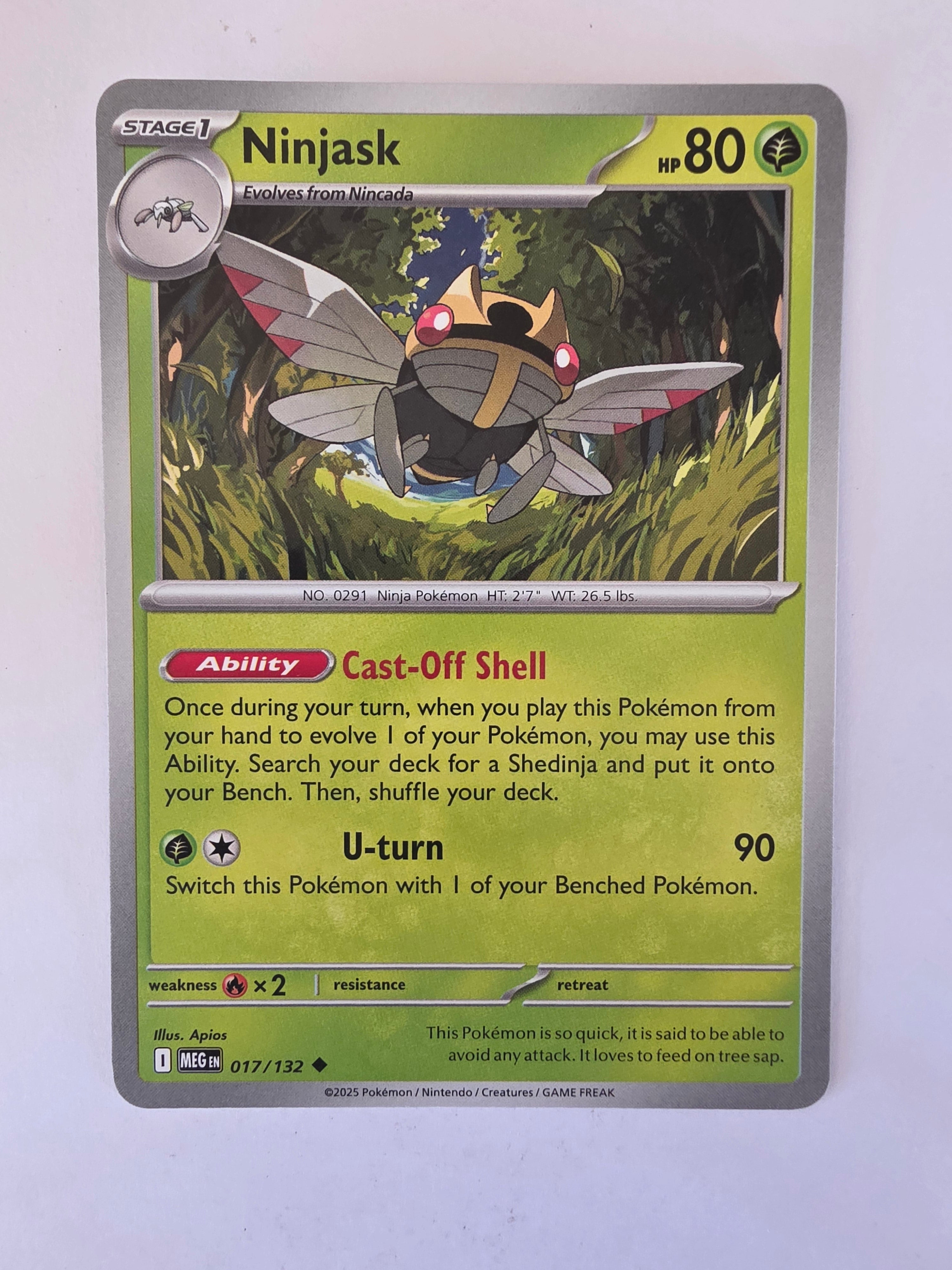 Pokemon TCG Mega Evolutions | #017/132 | Ninjask | Uncommon