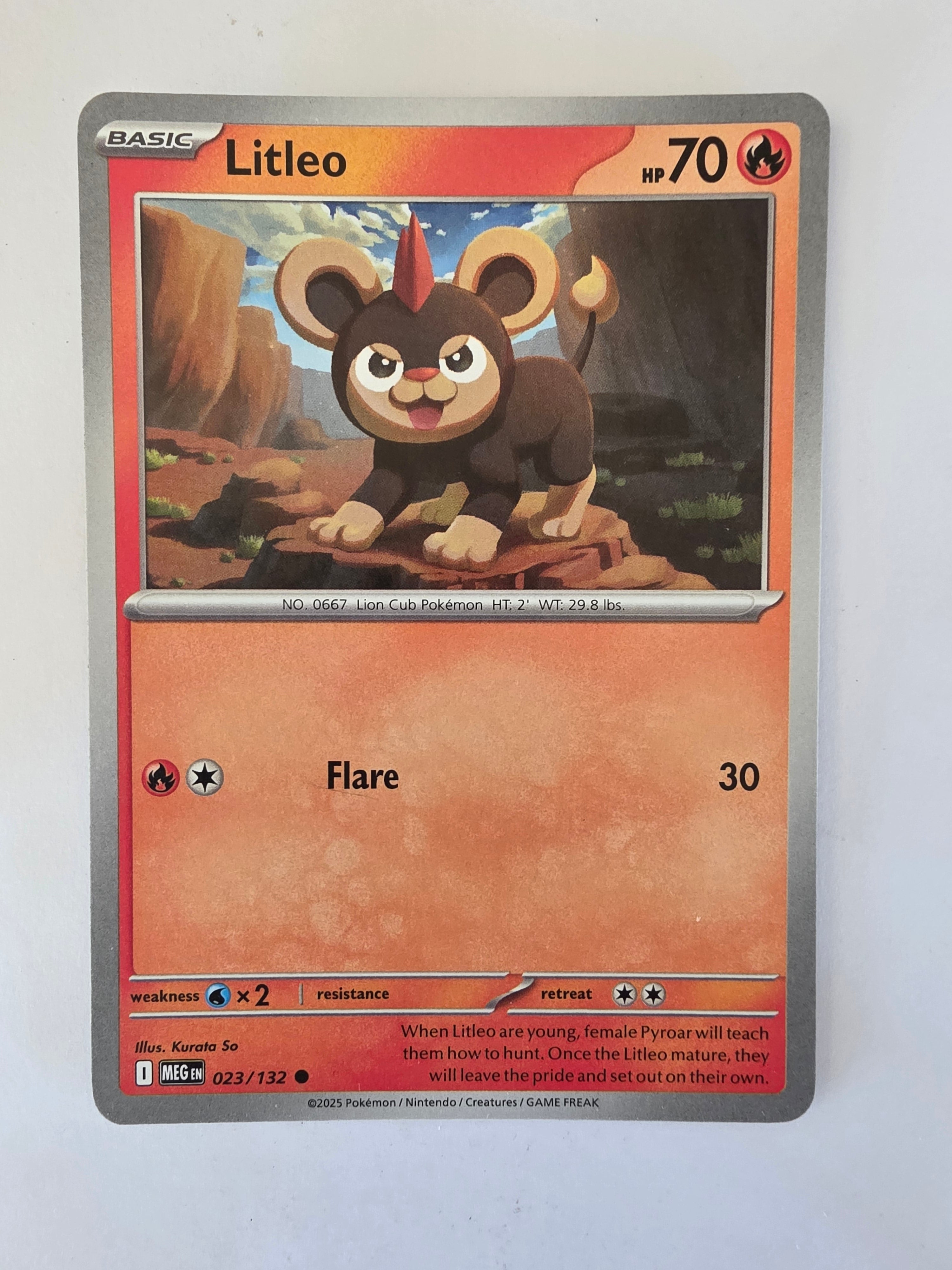 Pokemon TCG Mega Evolutions | #023/132 | Litleo | Common
