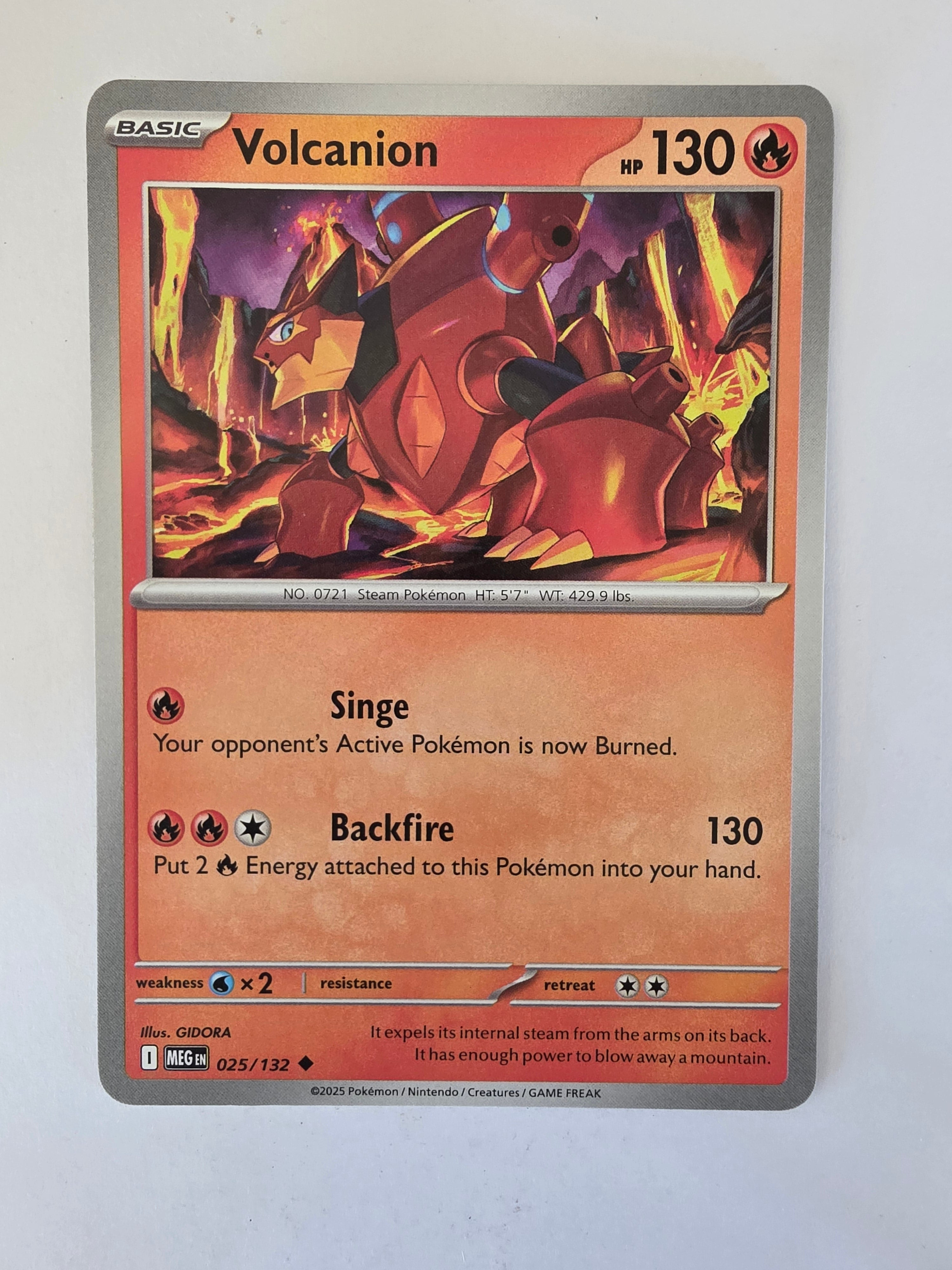 Pokemon TCG Mega Evolutions | #025/132 | Volcanion | Uncommon