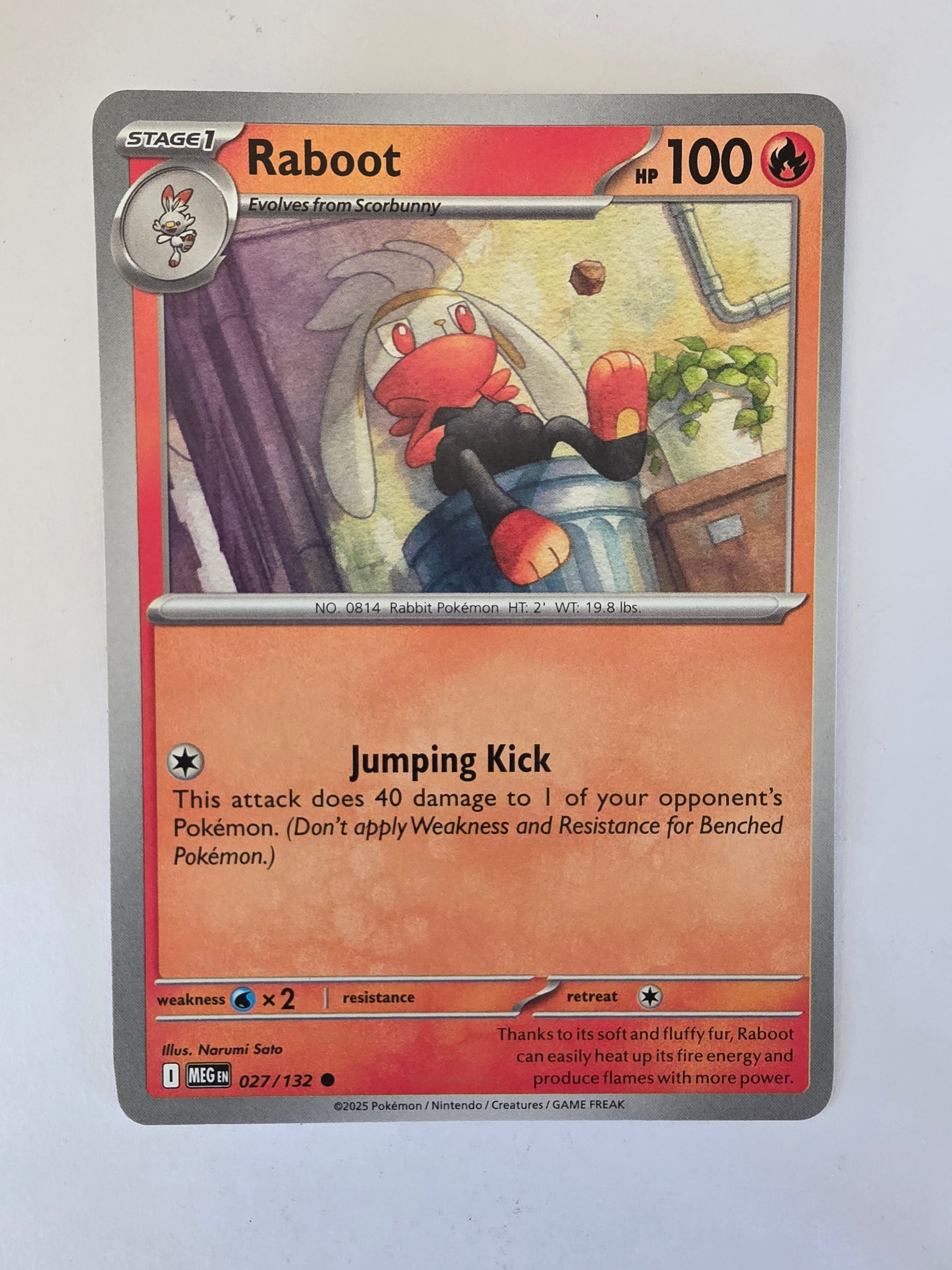 Pokemon TCG Mega Evolutions | #027/132 | Raboot | Common