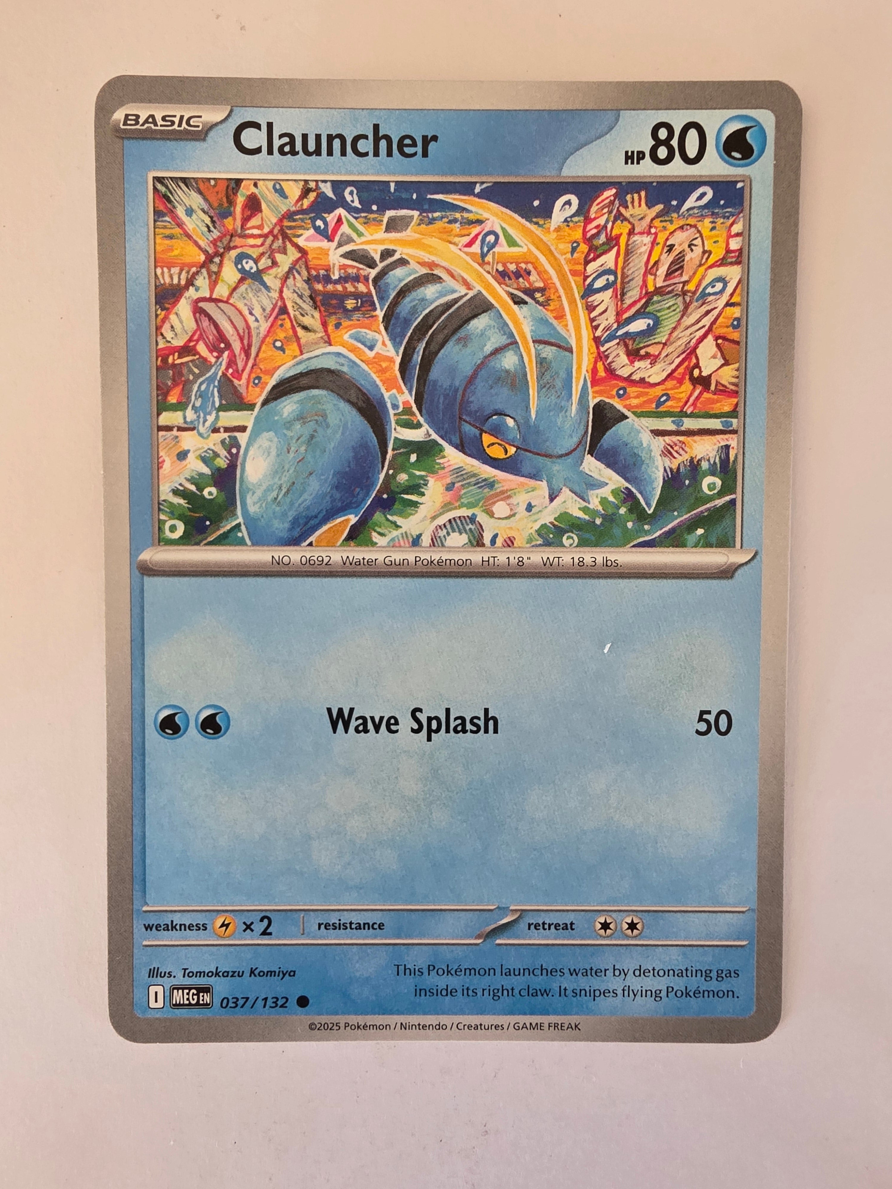 Pokemon TCG Mega Evolutions | #037/132 | Clauncher | Common
