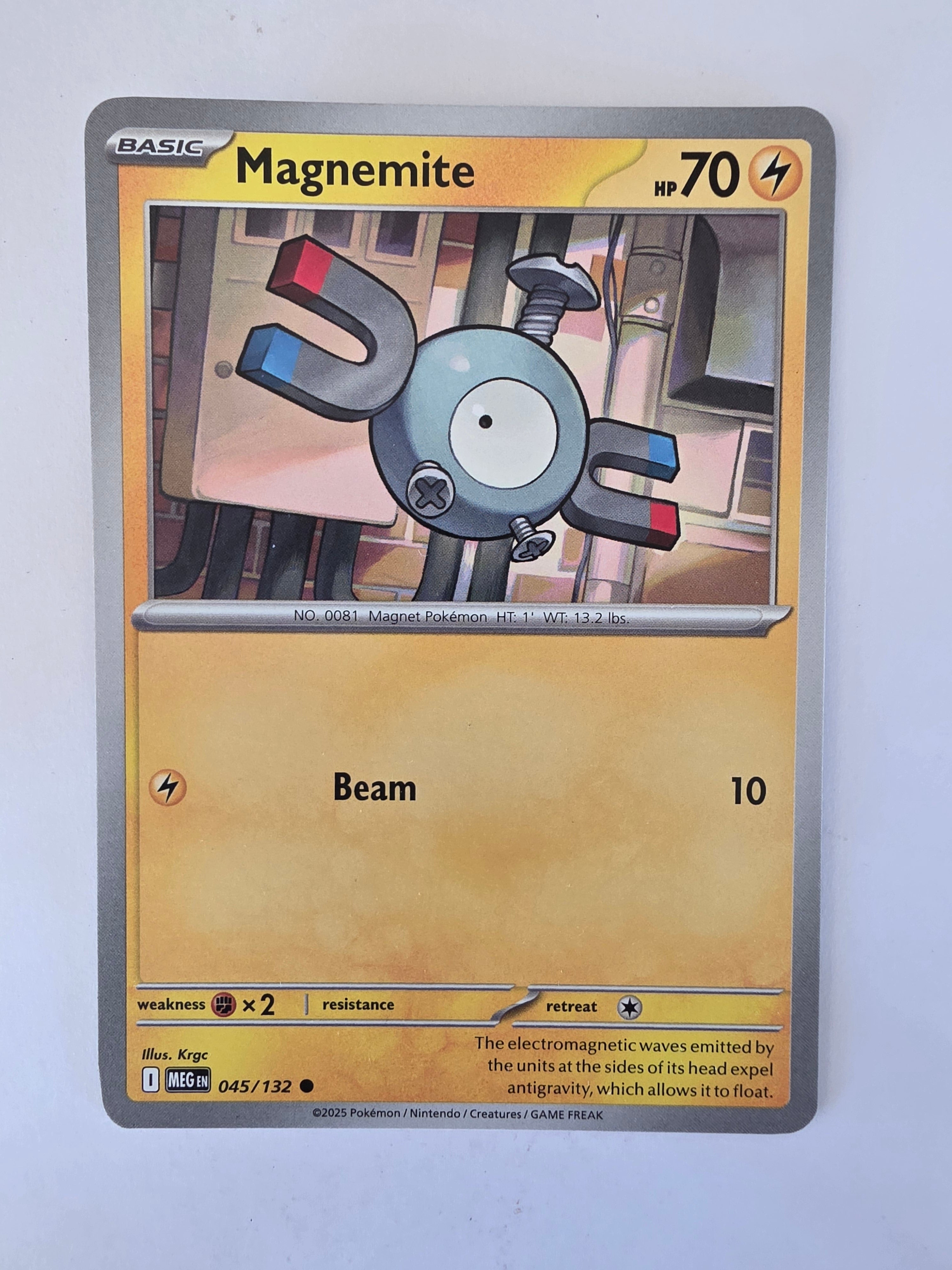 Pokemon TCG Mega Evolutions | #045/132 | Magnemite | Common