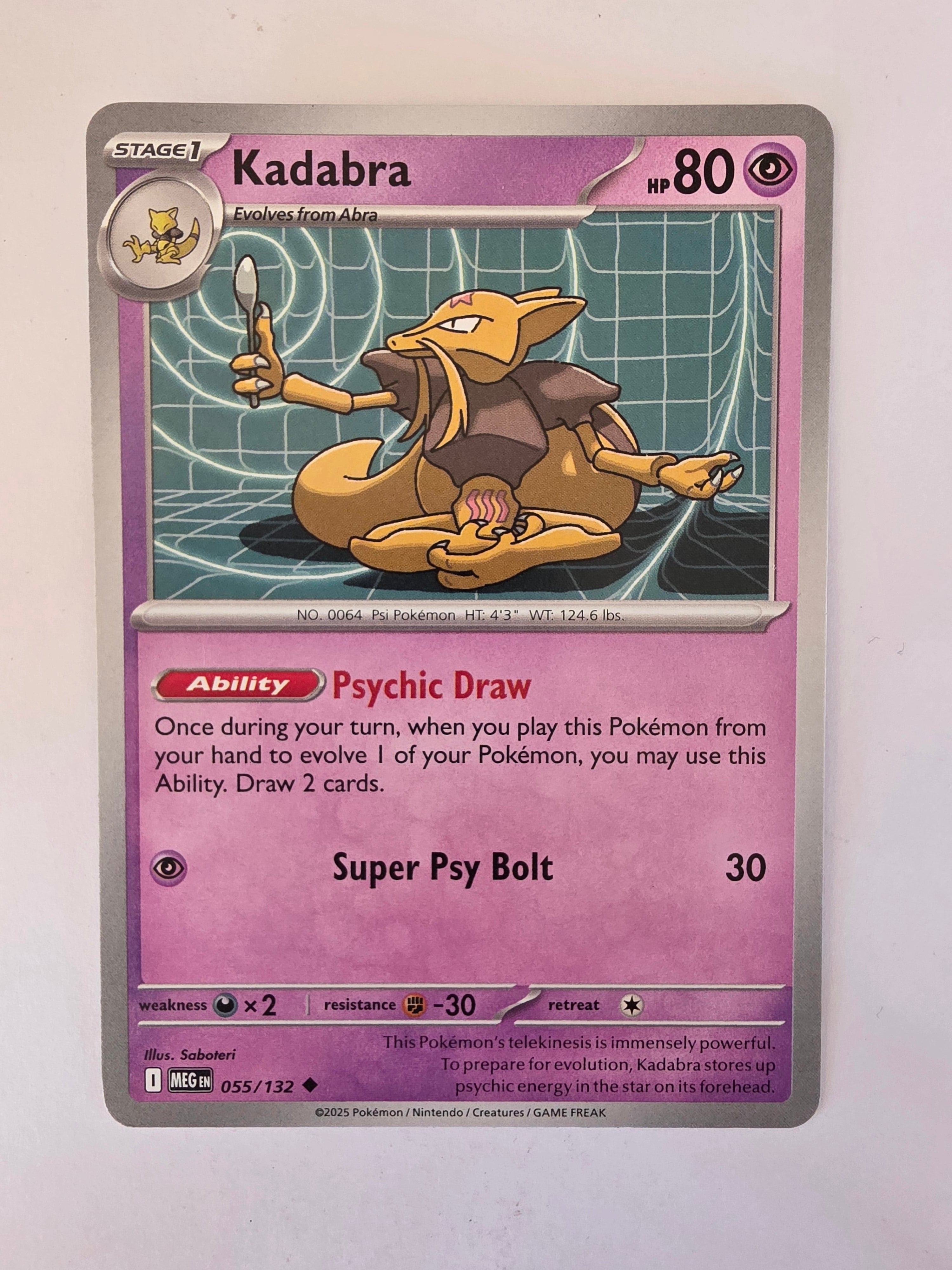 Pokemon TCG Mega Evolutions | #055/132 | Kadabra | Uncommon