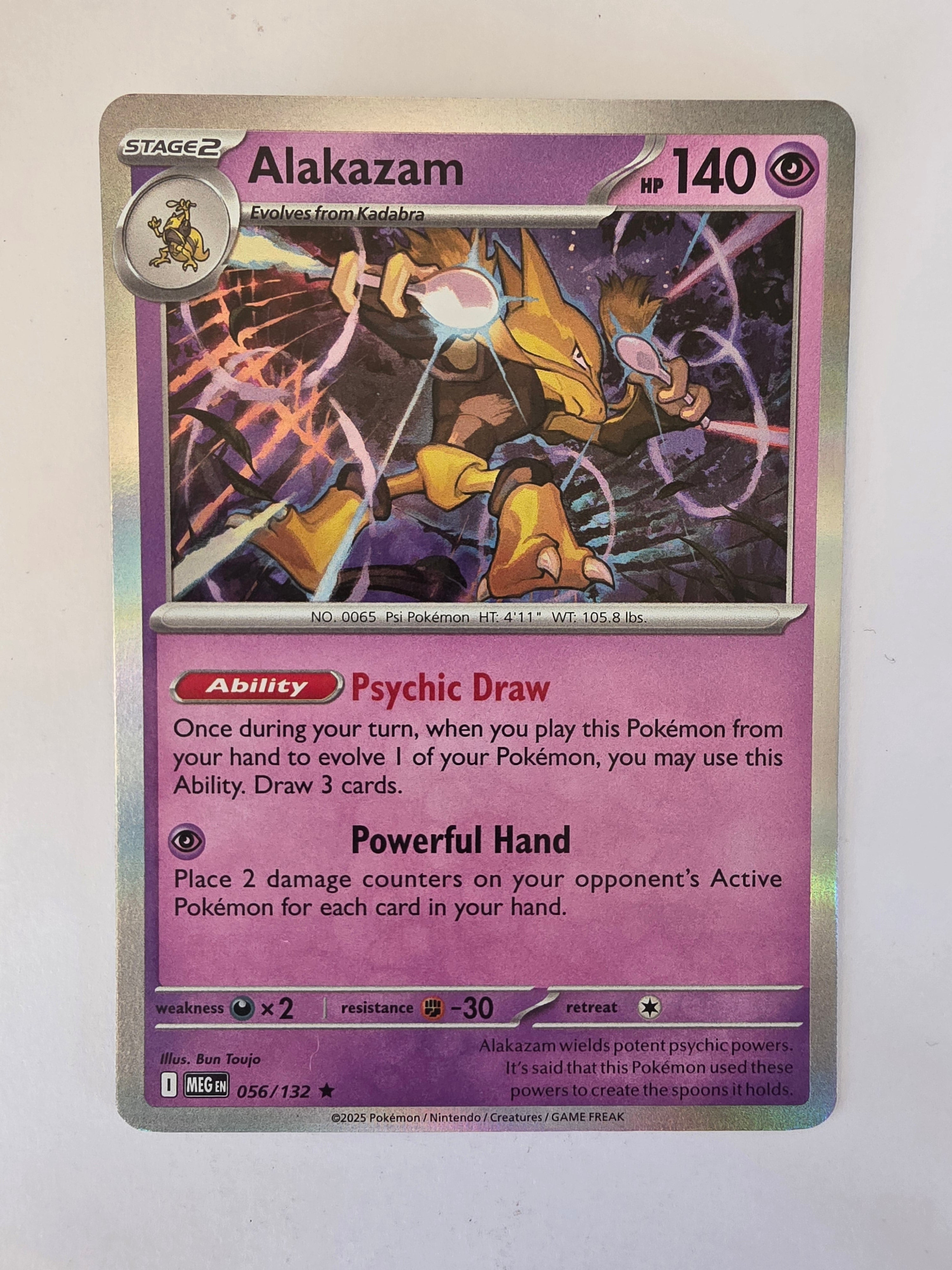 Pokemon TCG Mega Evolutions | #056/132 | Alakazam | Rare