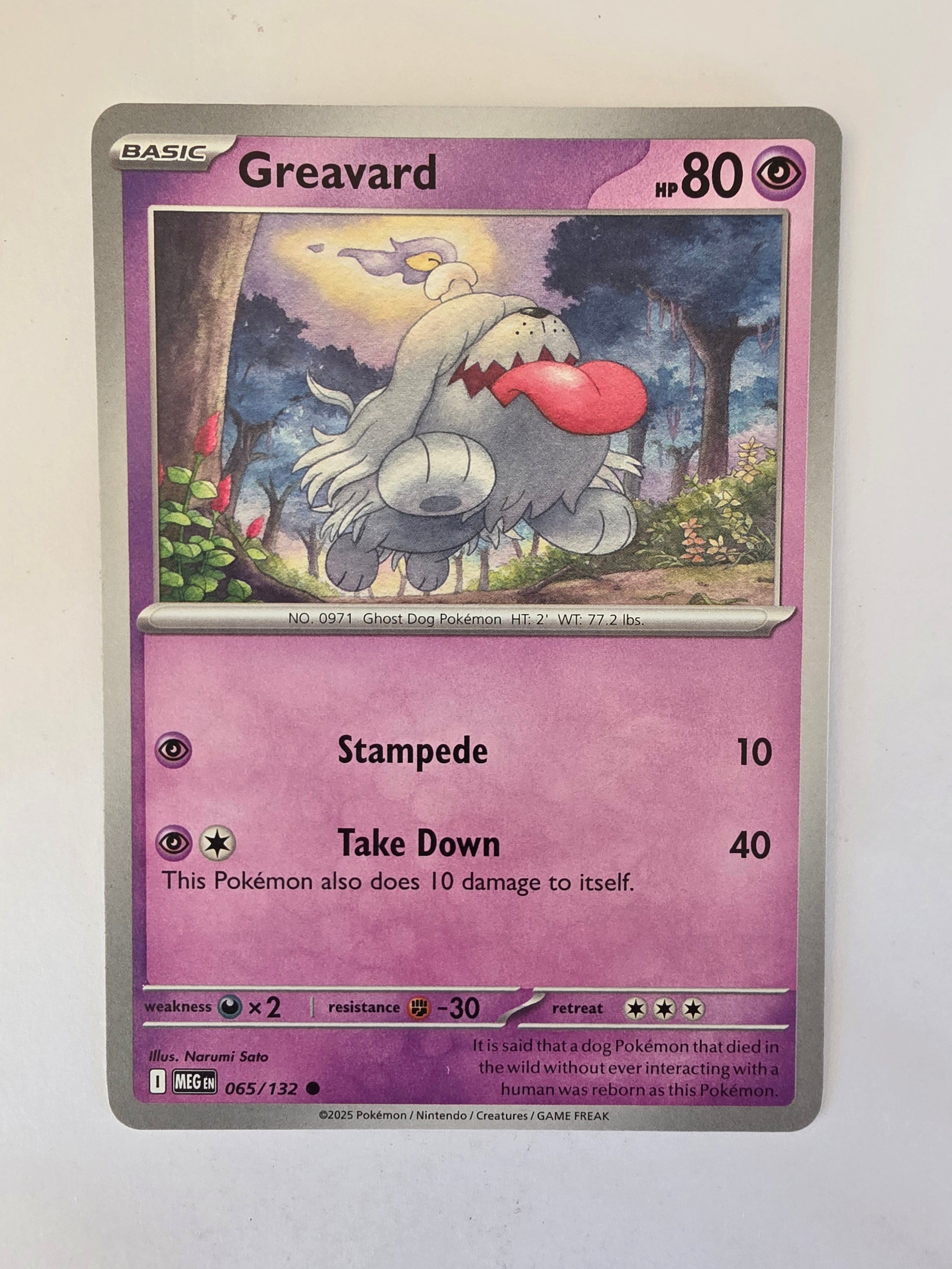 Pokemon TCG Mega Evolutions | #065/132 | Greavard | Common