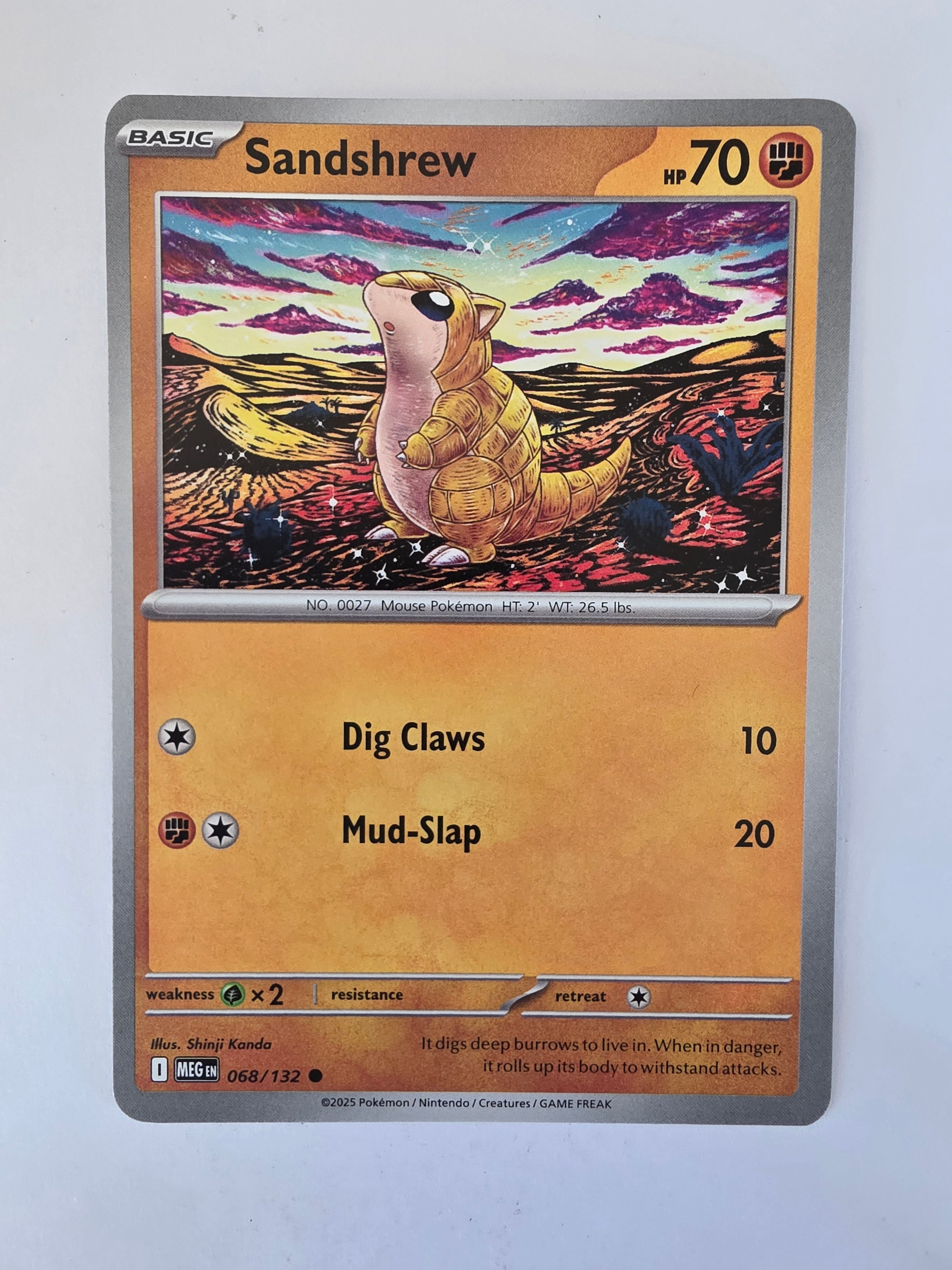 Pokemon TCG Mega Evolutions | #068/132 | Sandshrew | Common