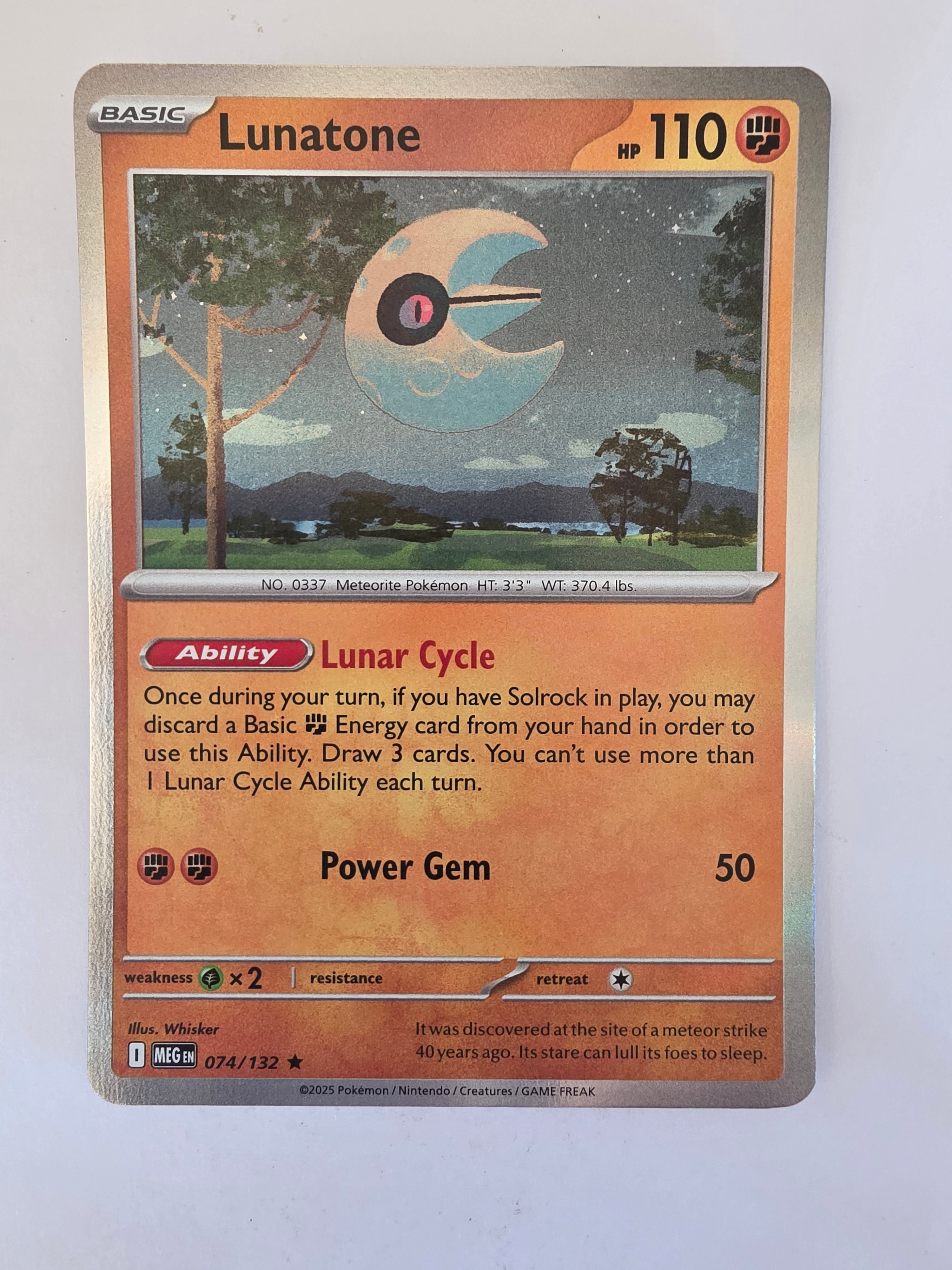 Pokemon TCG Mega Evolutions | #074/132 | Lunatone | Rare