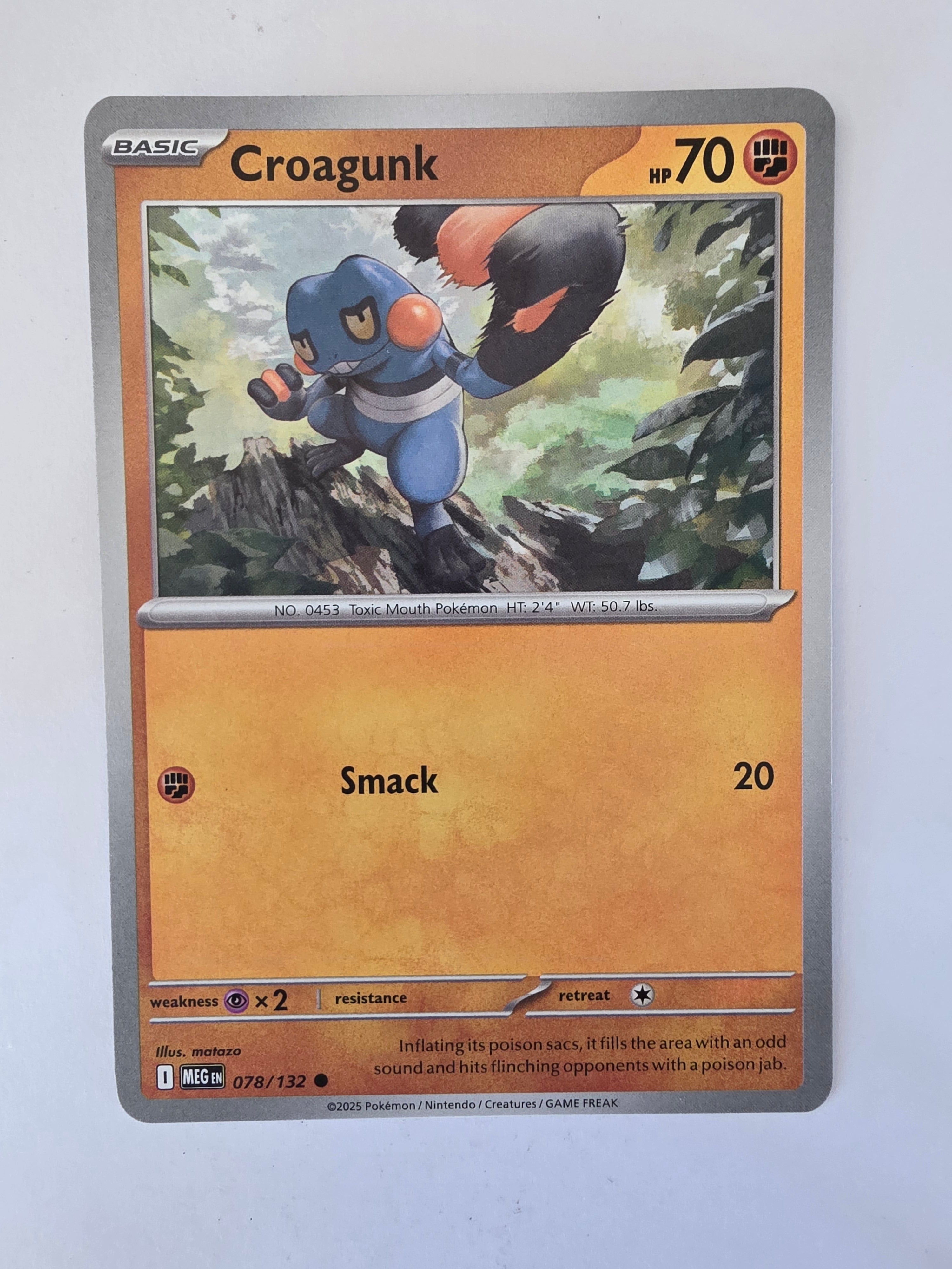 Pokemon TCG Mega Evolutions | #078/132 | Croagunk | Common