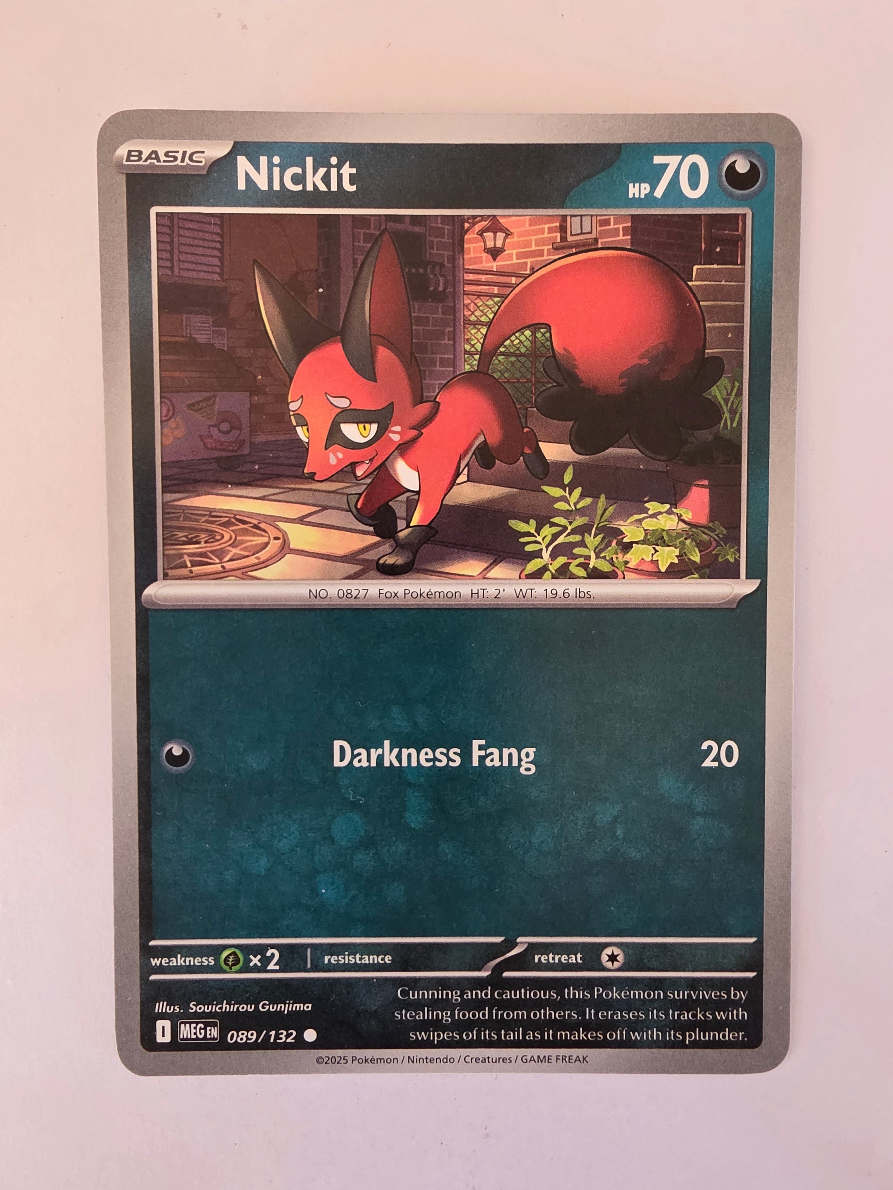 Pokemon TCG Mega Evolutions | #089/132 | Nickit | Common