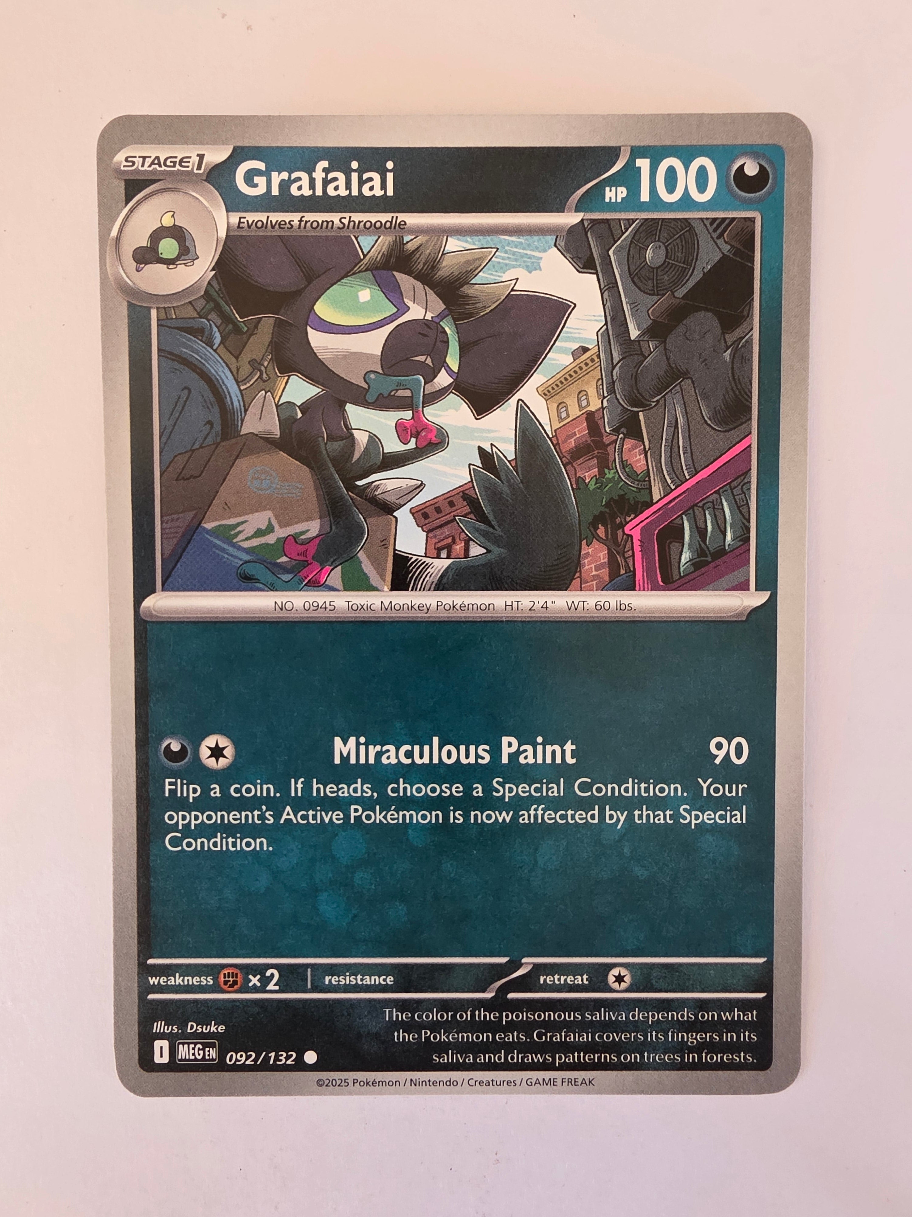 Pokemon TCG Mega Evolutions | #092/132 | Grafaiai | Common