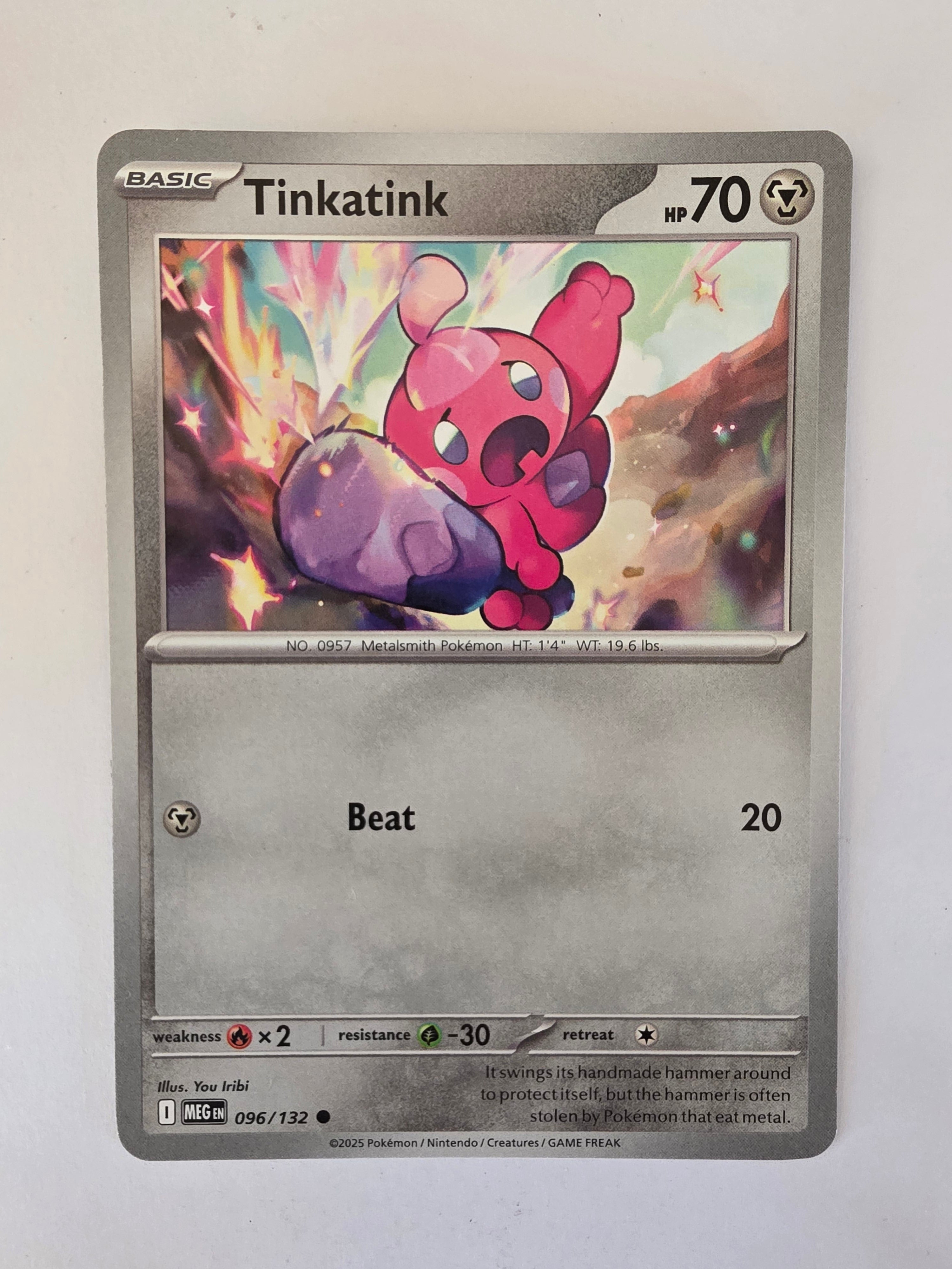 Pokemon TCG Mega Evolutions | #096/132 | Tinkatink | Common