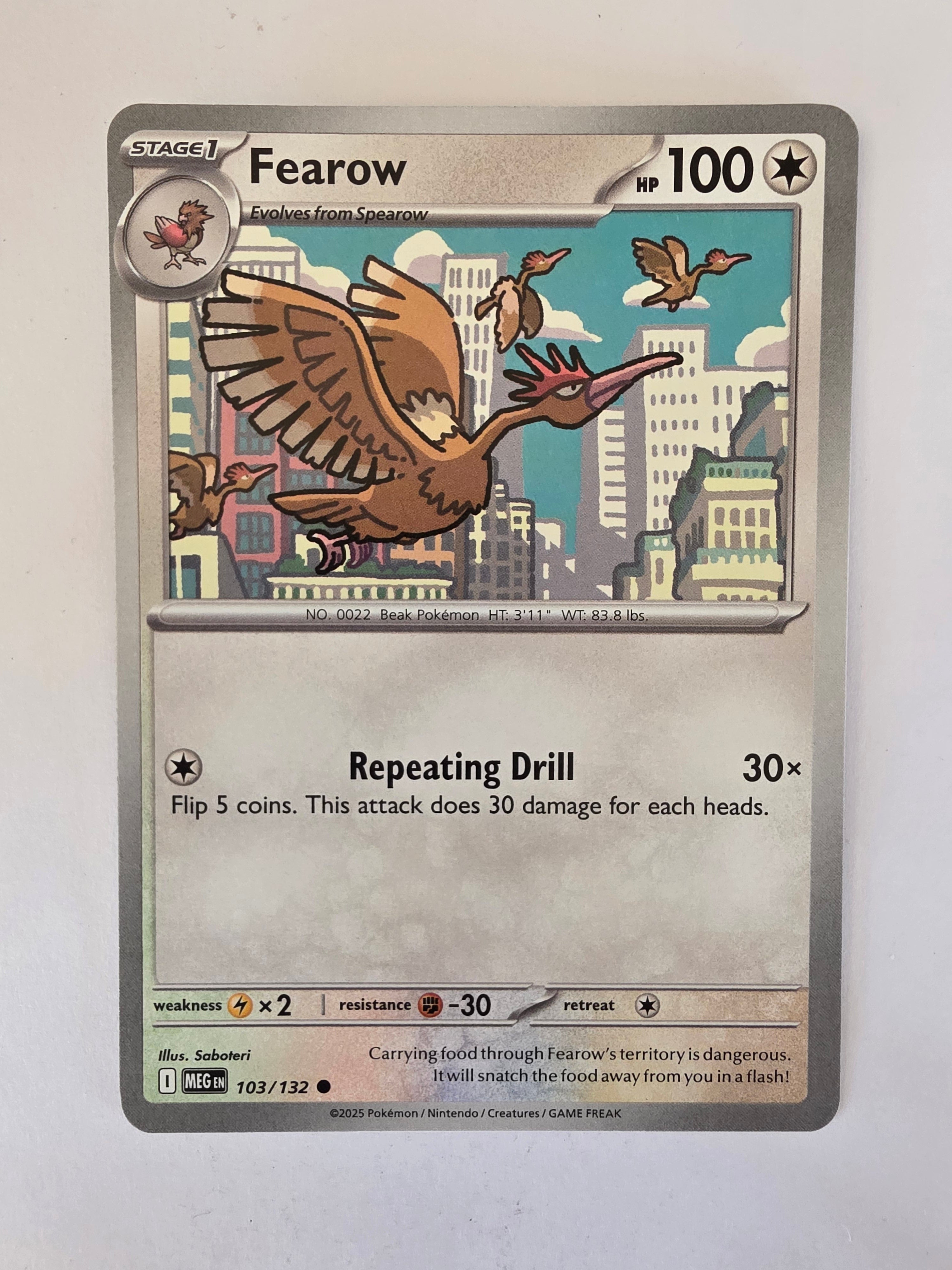 Pokemon TCG Mega Evolutions | #103/132 | Fearow | Common