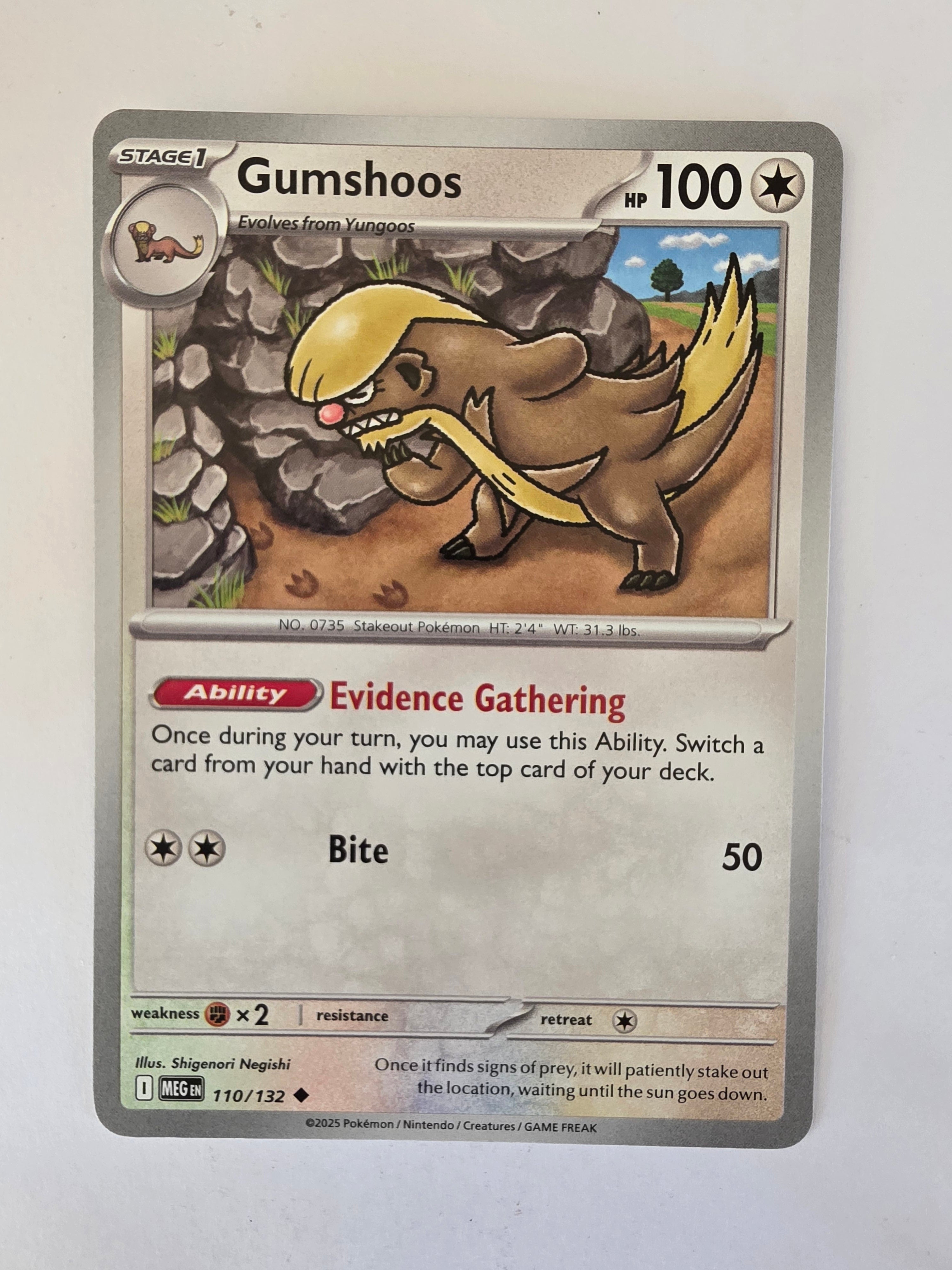 Pokemon TCG Mega Evolutions | #110/132 | Gumshoos | Uncommon