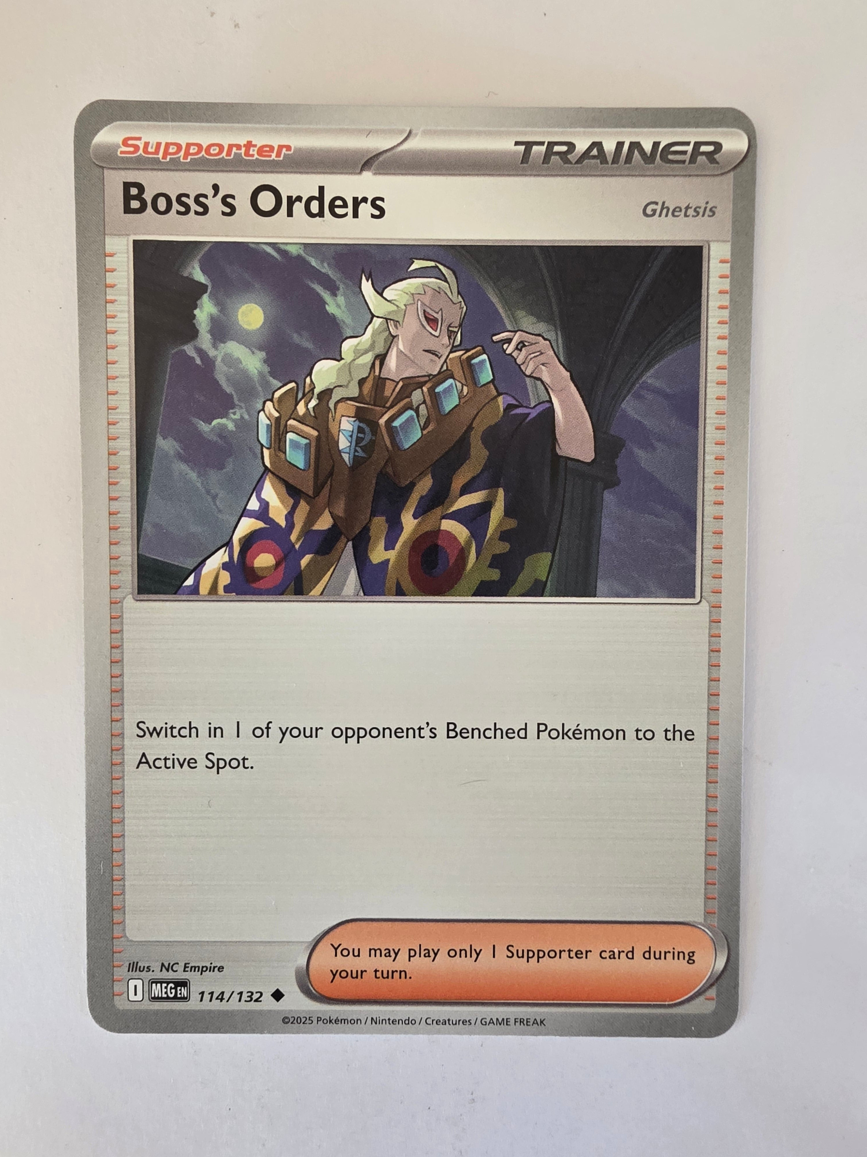 Pokemon TCG Mega Evolutions | #114/132 | Boss's Orders | Uncommon