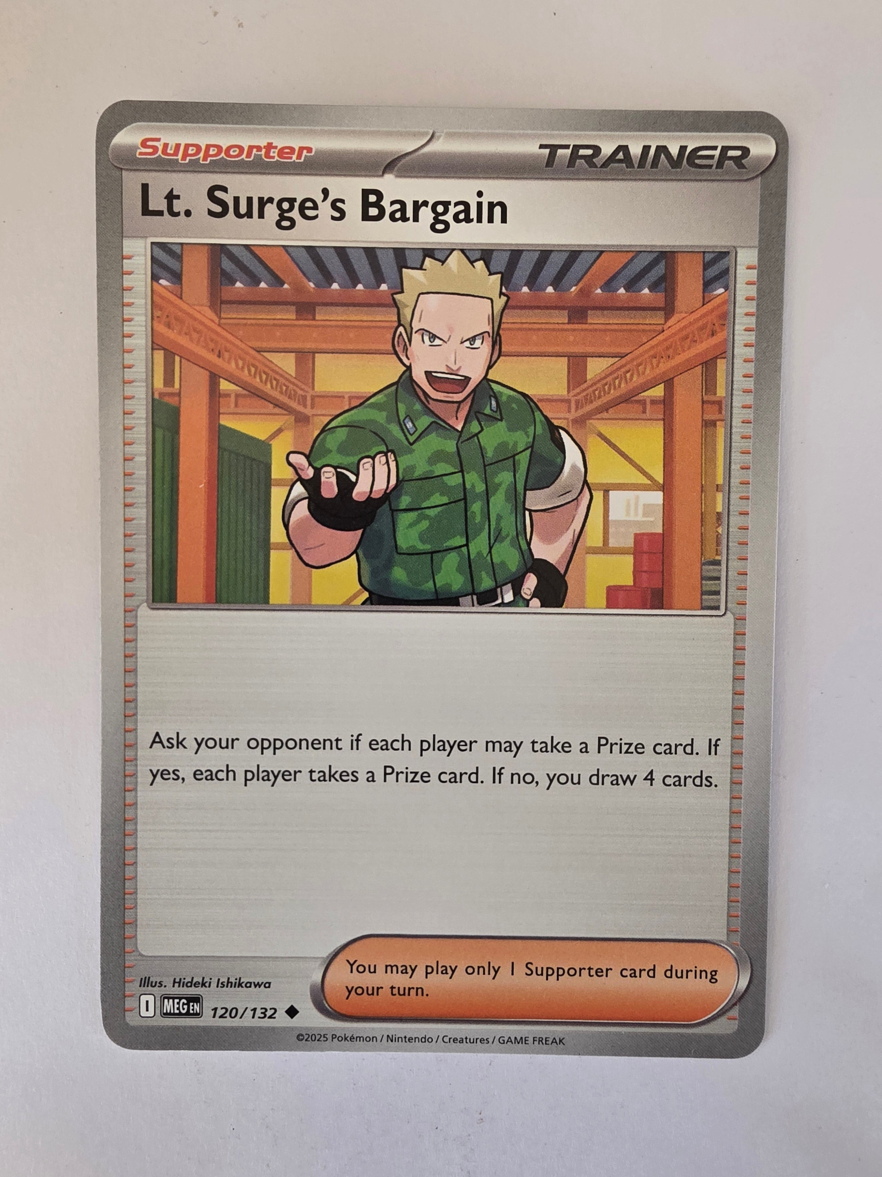 Pokemon TCG Mega Evolutions | #120/132 | Lt. Surge's Bargain | Uncommon