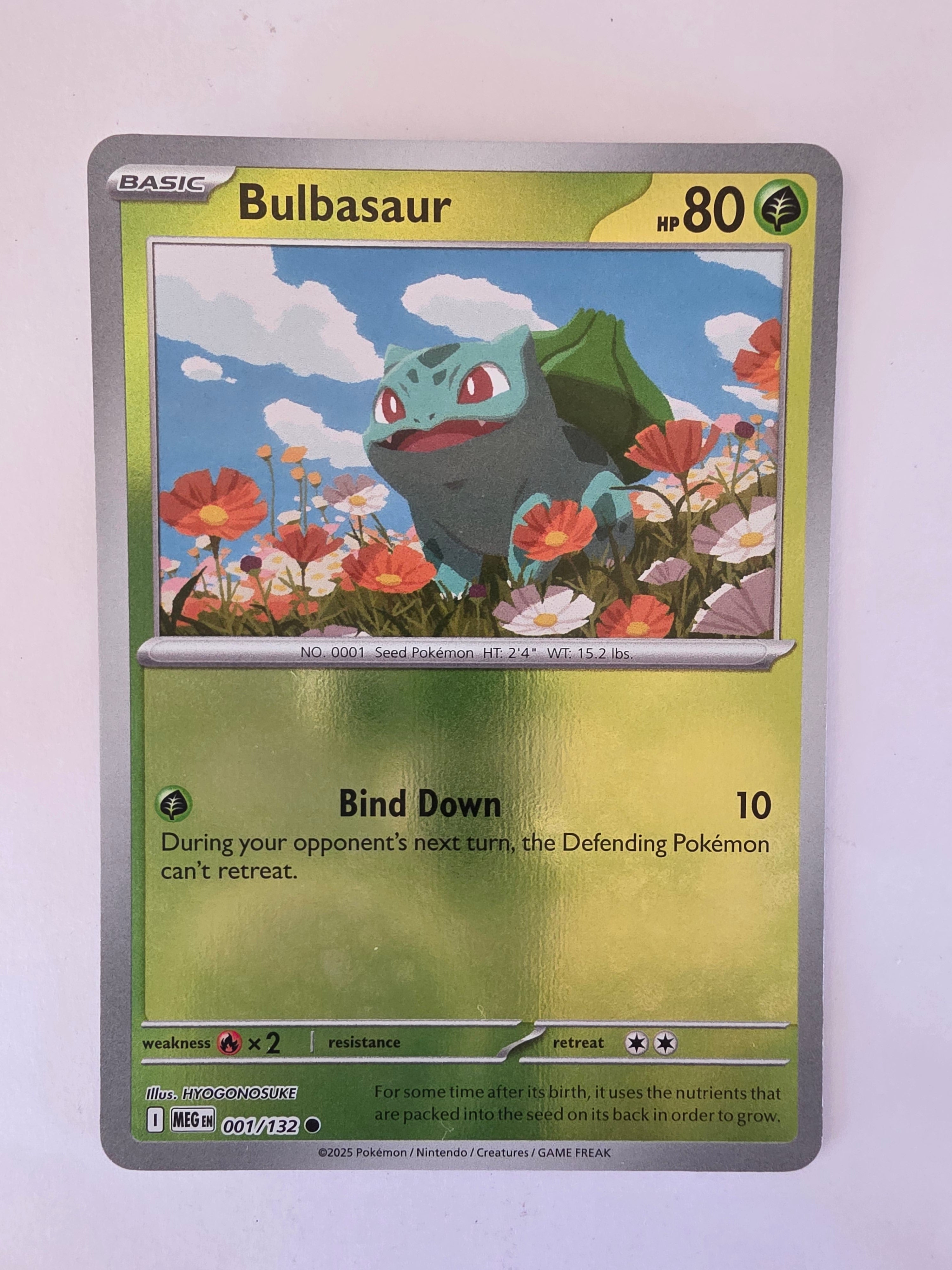 Pokemon TCG Mega Evolutions | #001/132 | Reverse Holo | Bulbasaur | Common