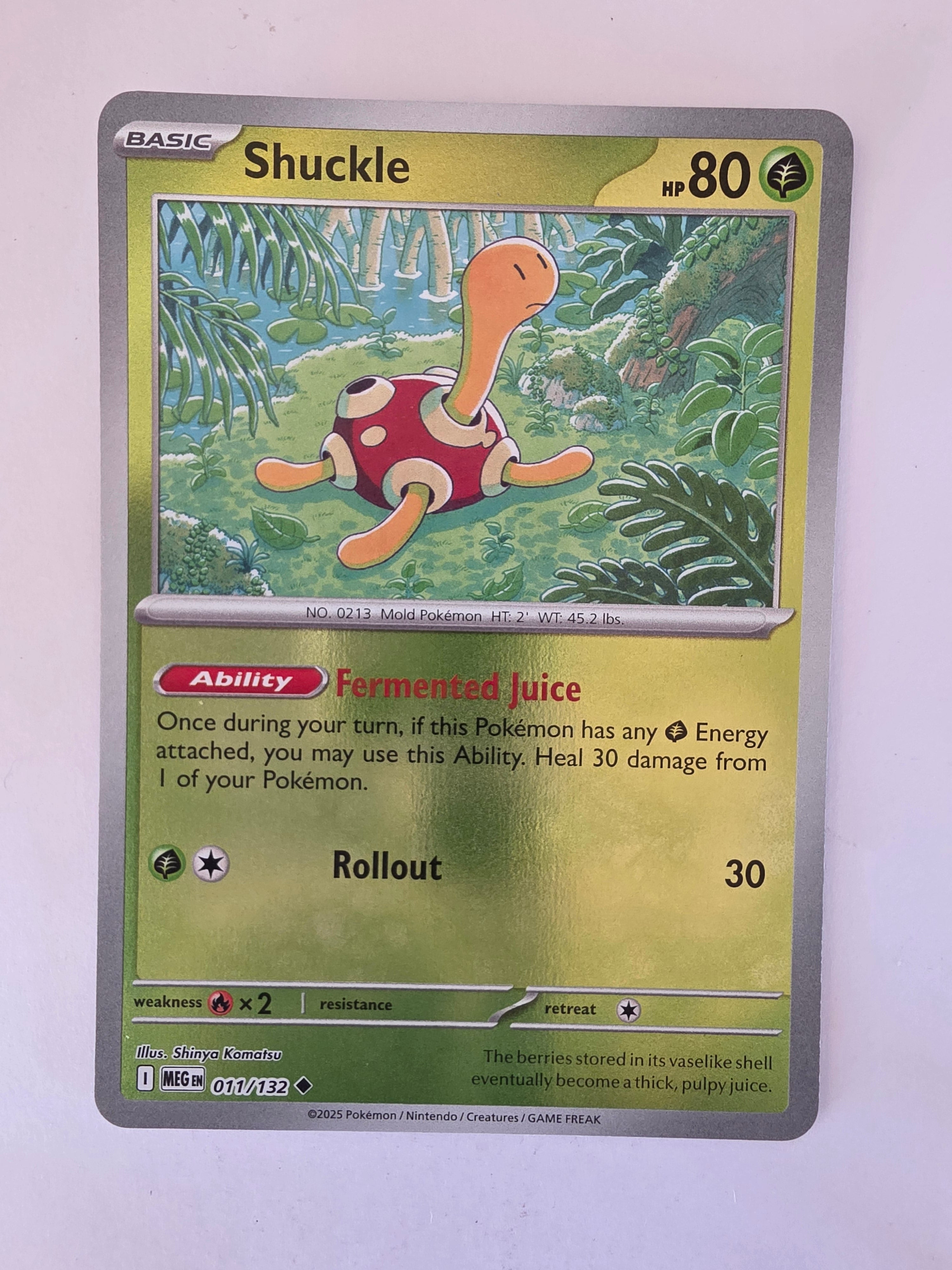 Pokemon TCG Mega Evolutions | #011/132 | Reverse Holo | Shuckle | Uncommon