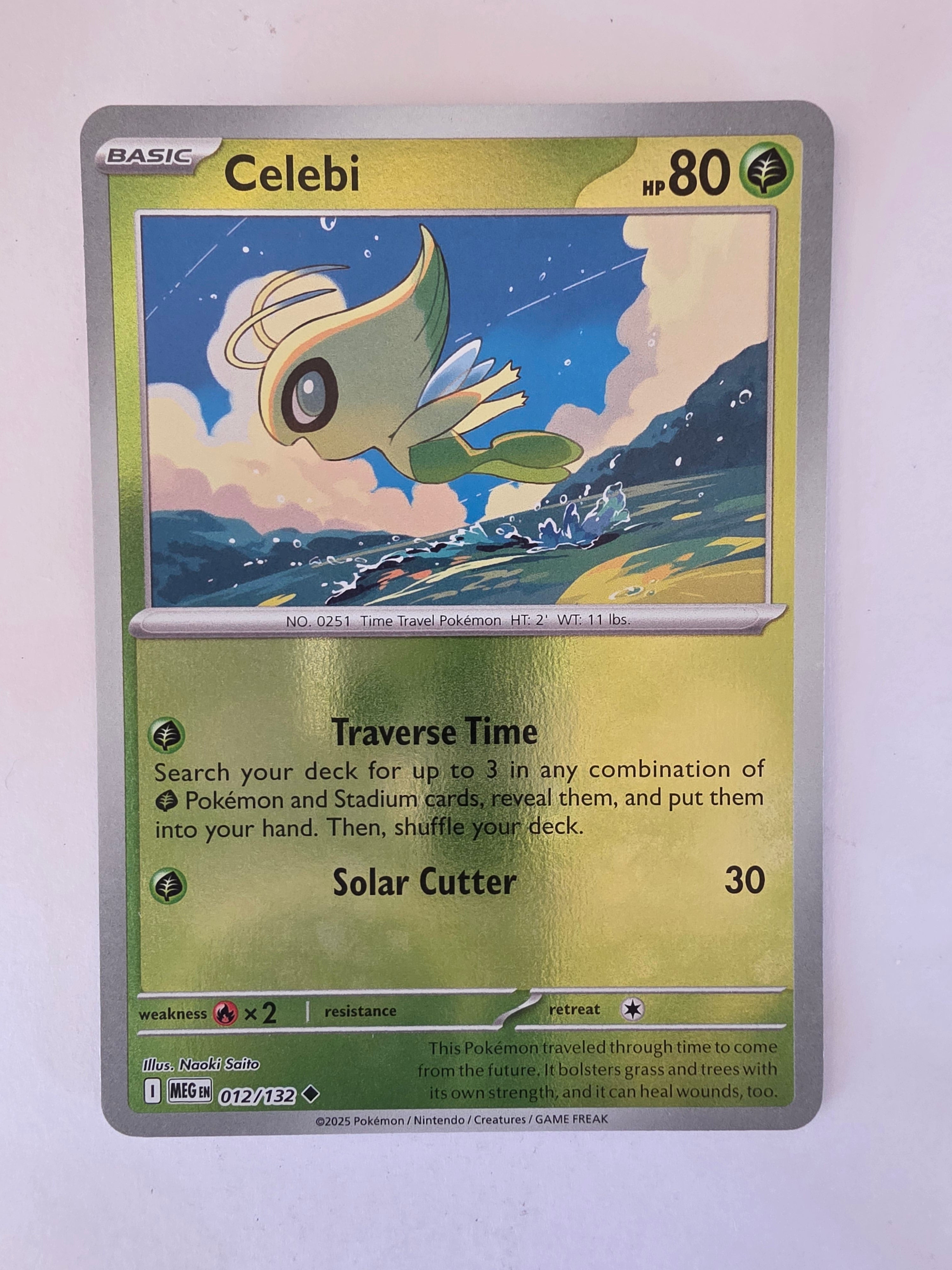 Pokemon TCG Mega Evolutions | #012/132 | Reverse Holo | Celebi | Uncommon