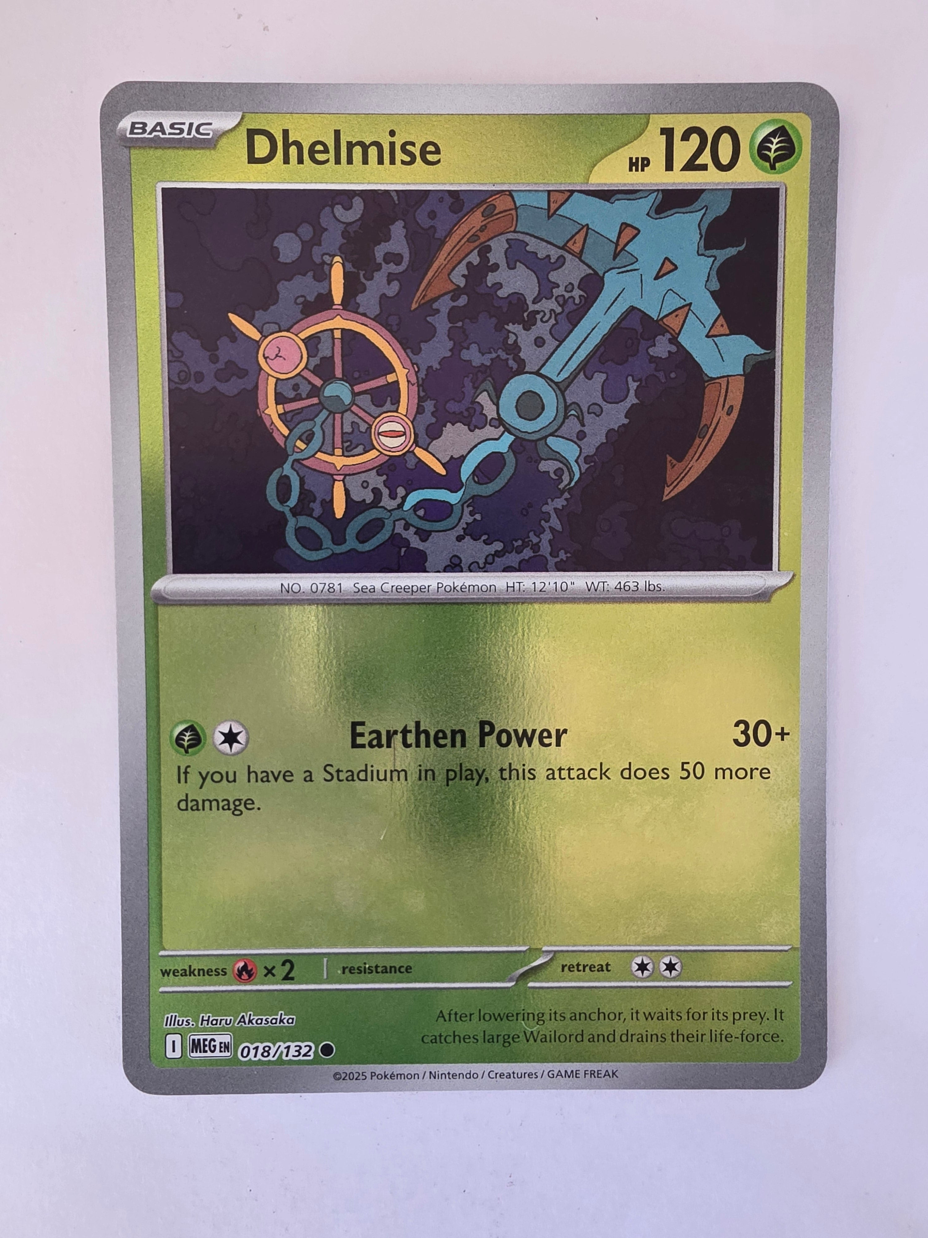 Pokemon TCG Mega Evolutions | #018/132 | Reverse Holo | Dhelmise | Common
