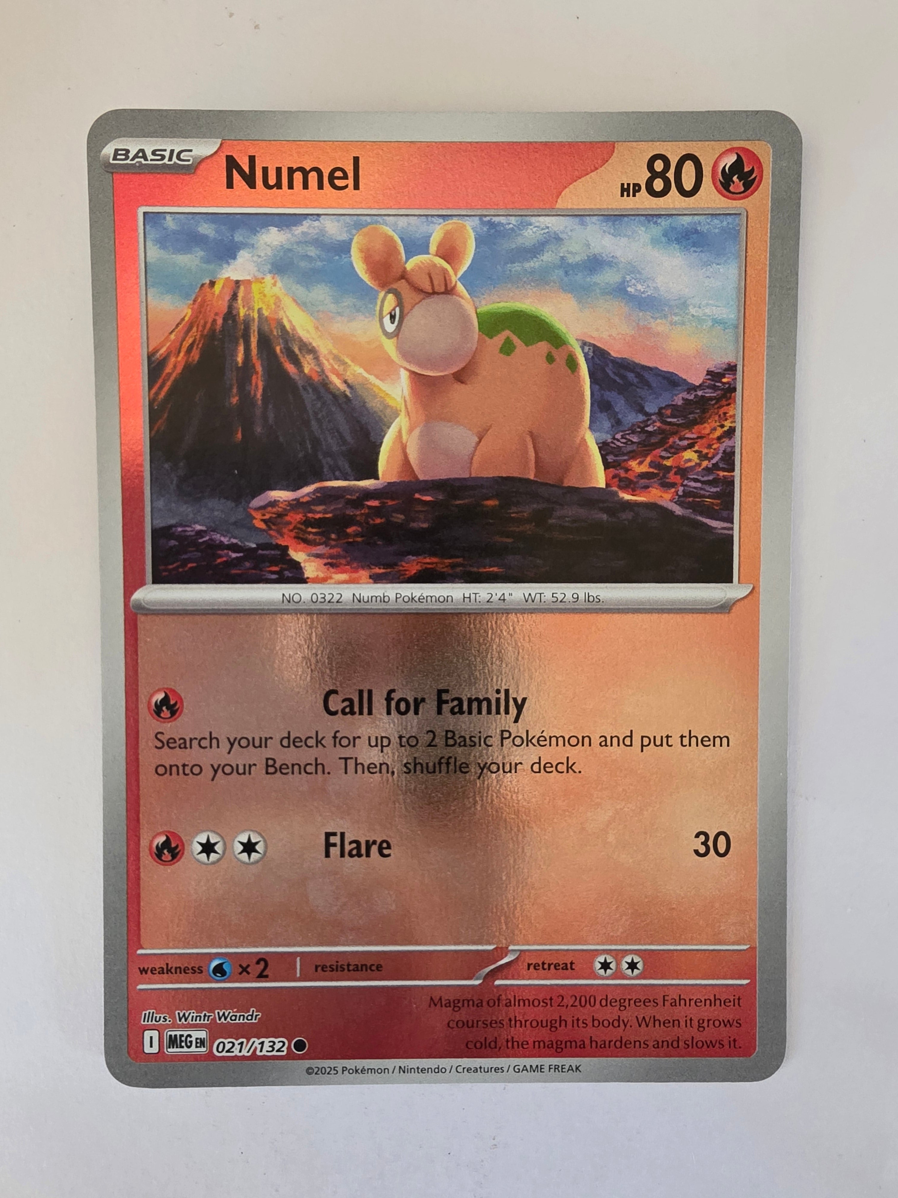 Pokemon TCG Mega Evolutions | #021/132 | Reverse Holo | Numel | Common