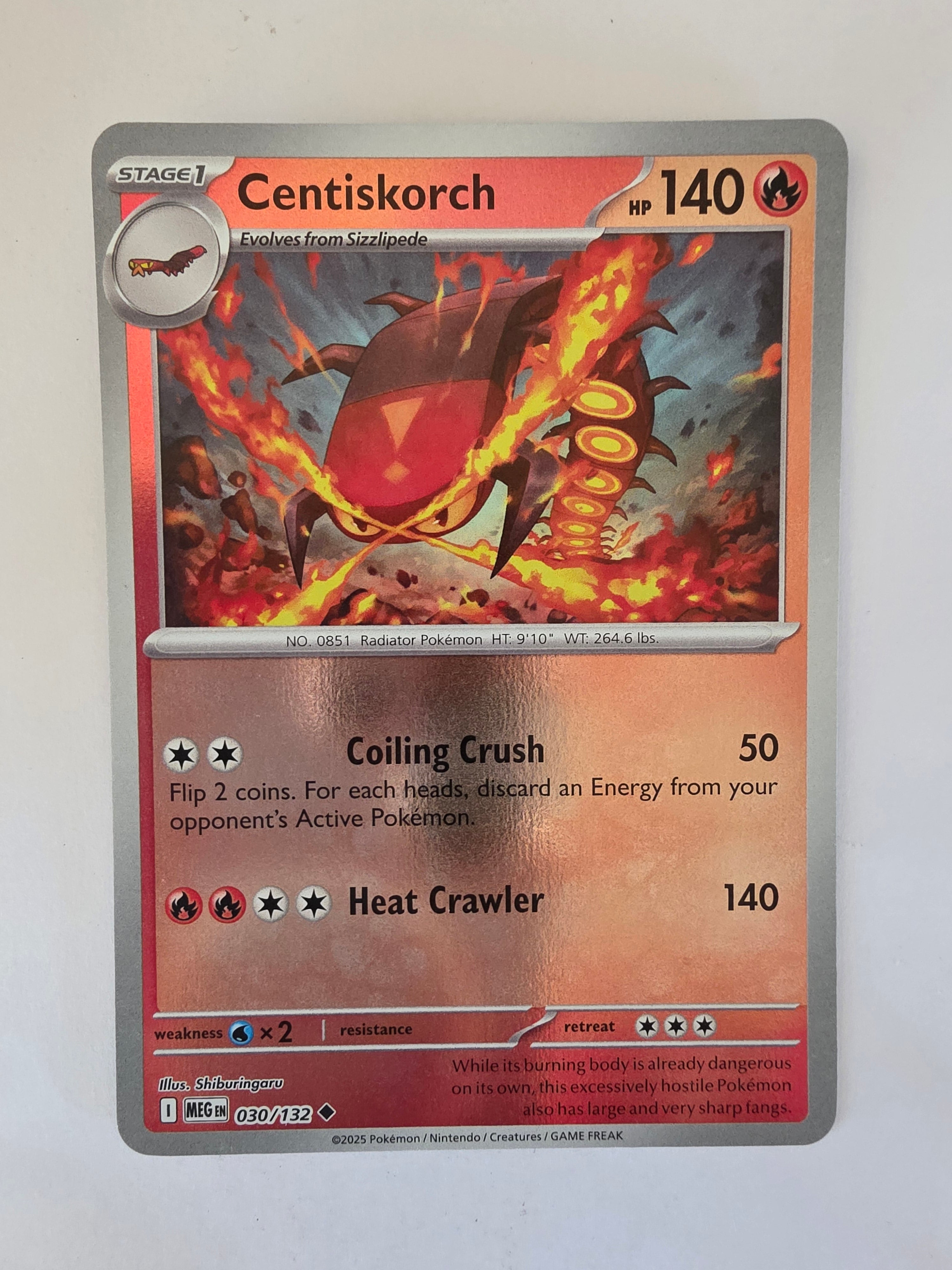 Pokemon TCG Mega Evolutions | #030/132 | Reverse Holo | Centiskorch | Uncommon